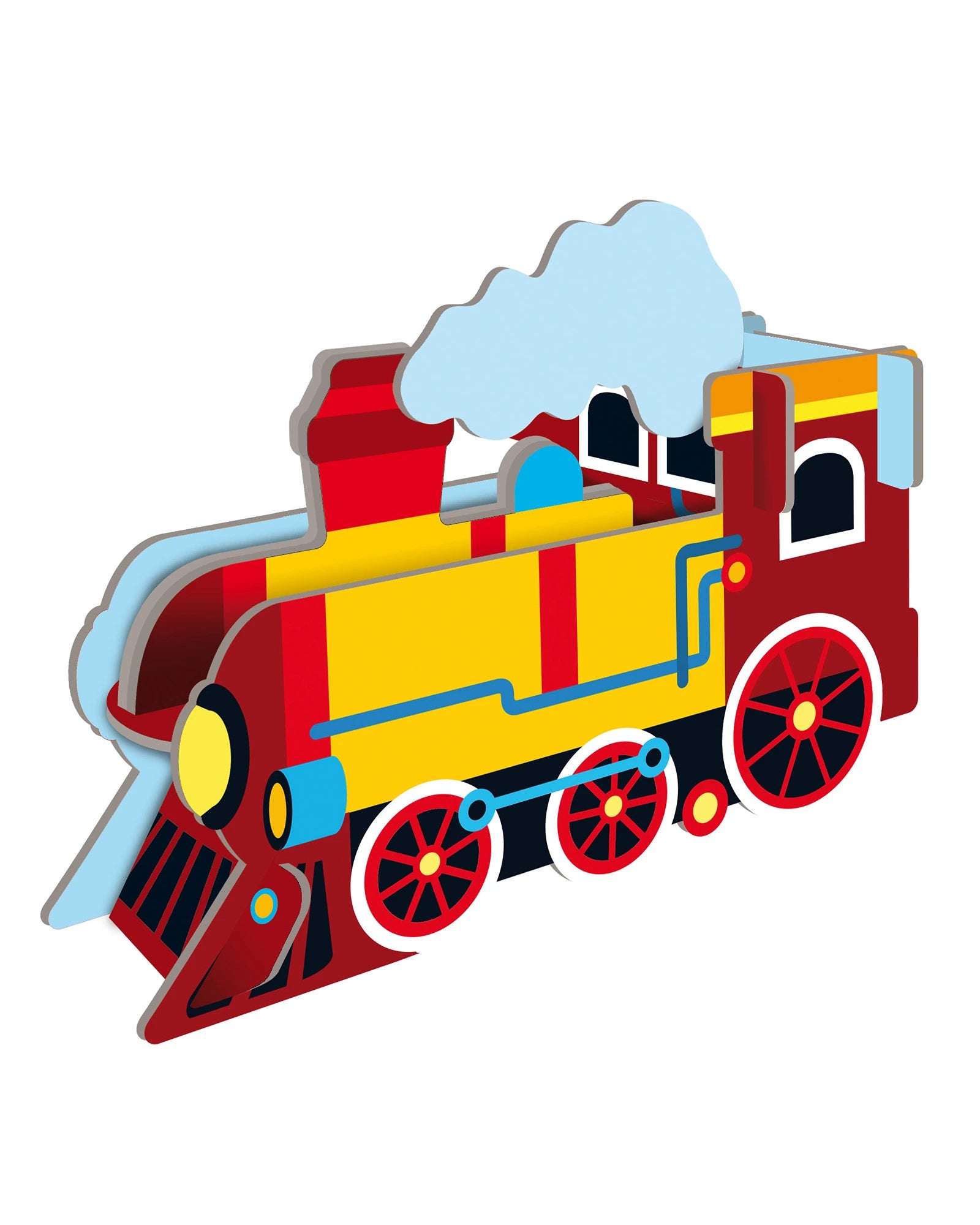 Sassi Trains 3D 40 Piece Puzzle and Book Set