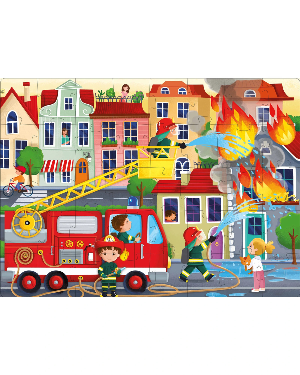 Sassi – 3D Puzzle and Book - Firefighters