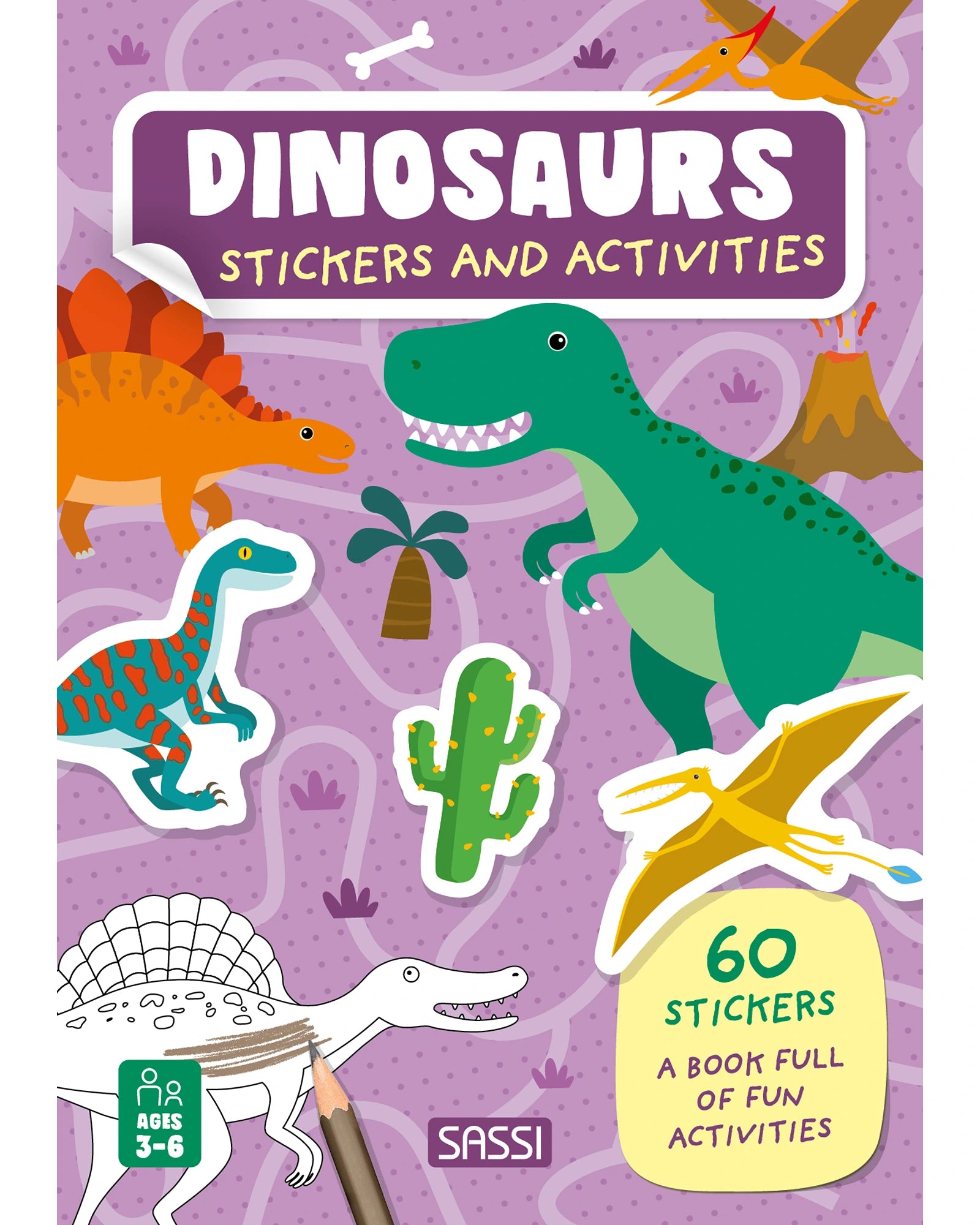 Sassi Sticker and Activity Book Dinosaurs