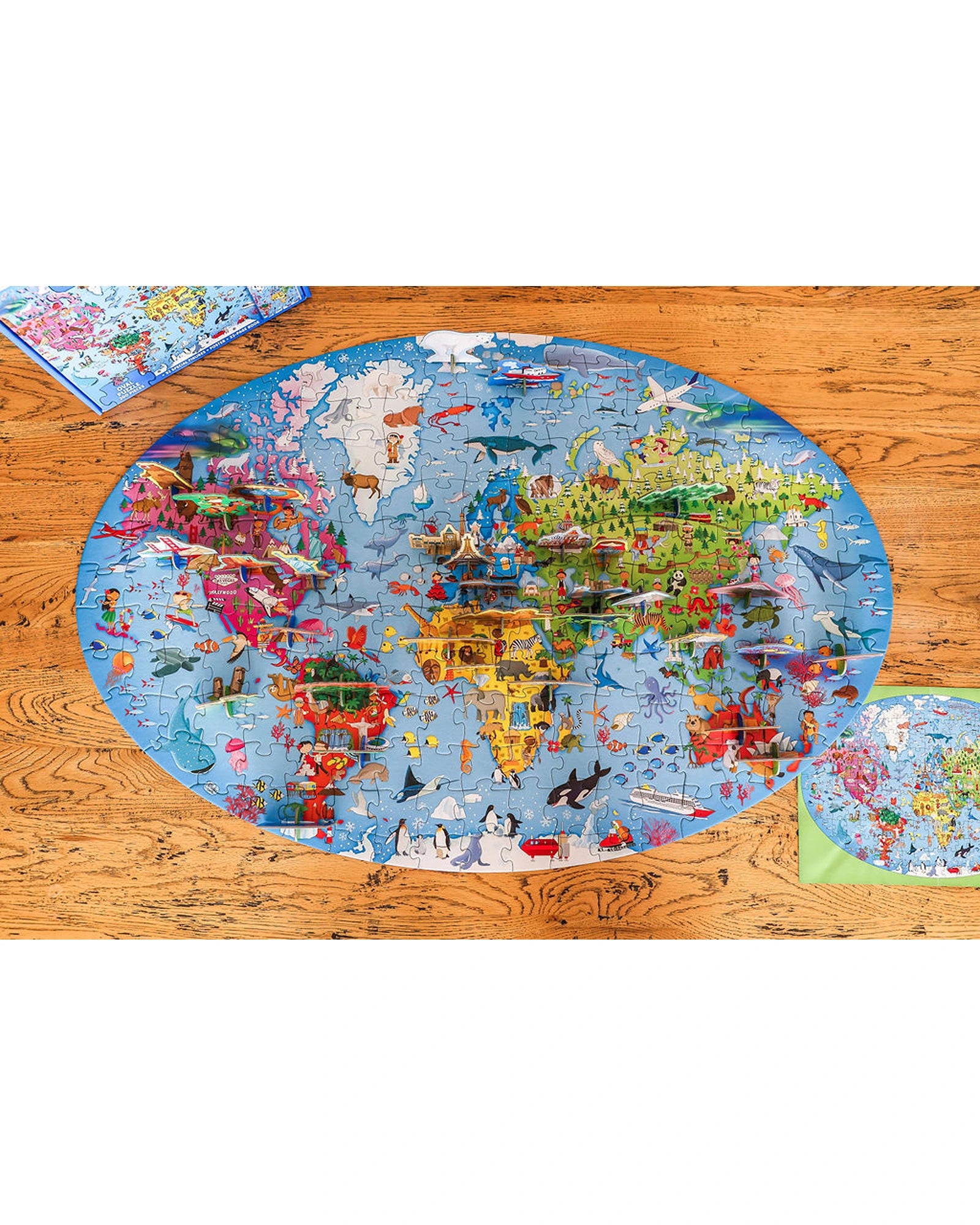 Sassi Travel Learn Explore The Earth 200-piece Puzzle & Book Set