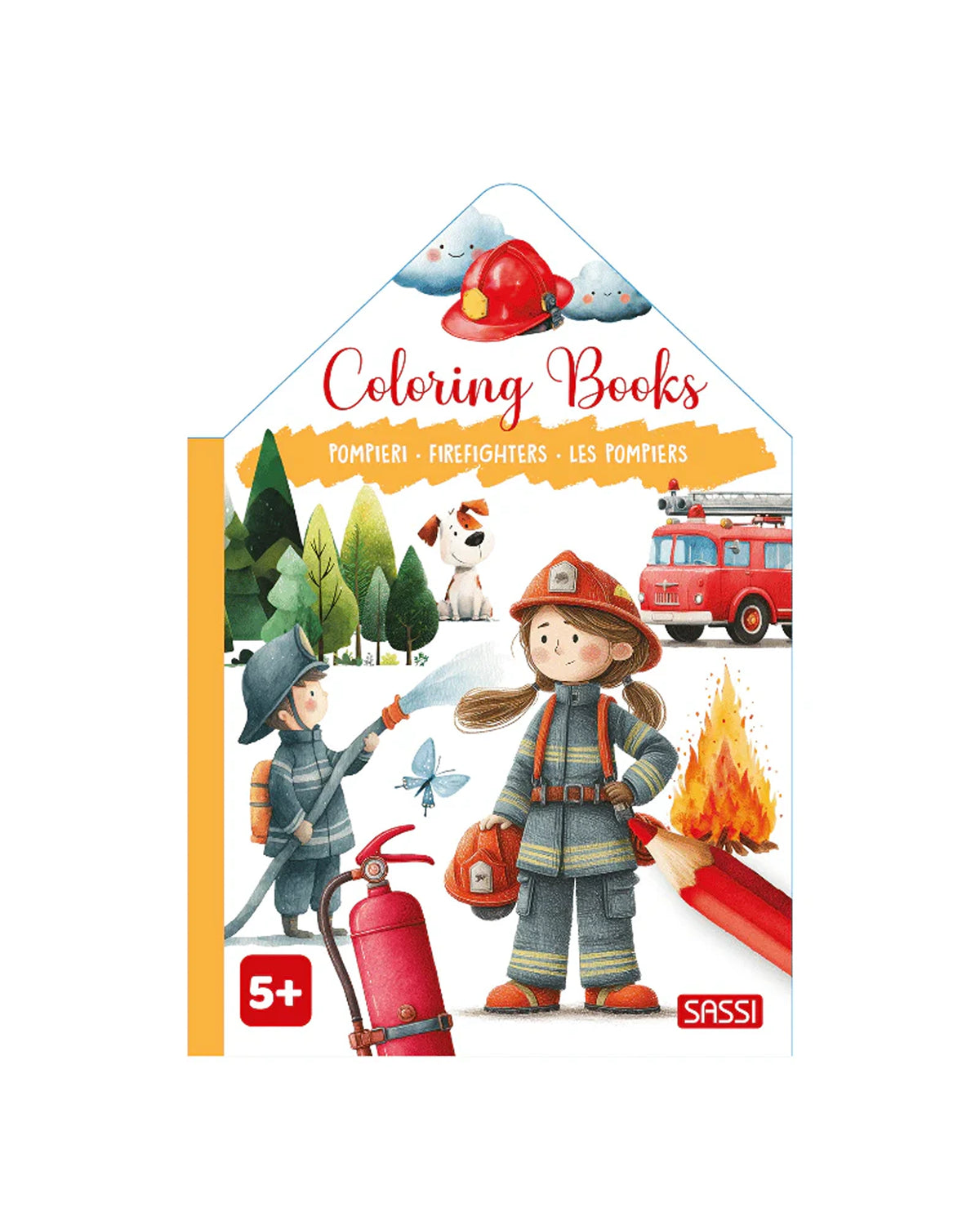 Sassi Colouring Book House - Firefighters