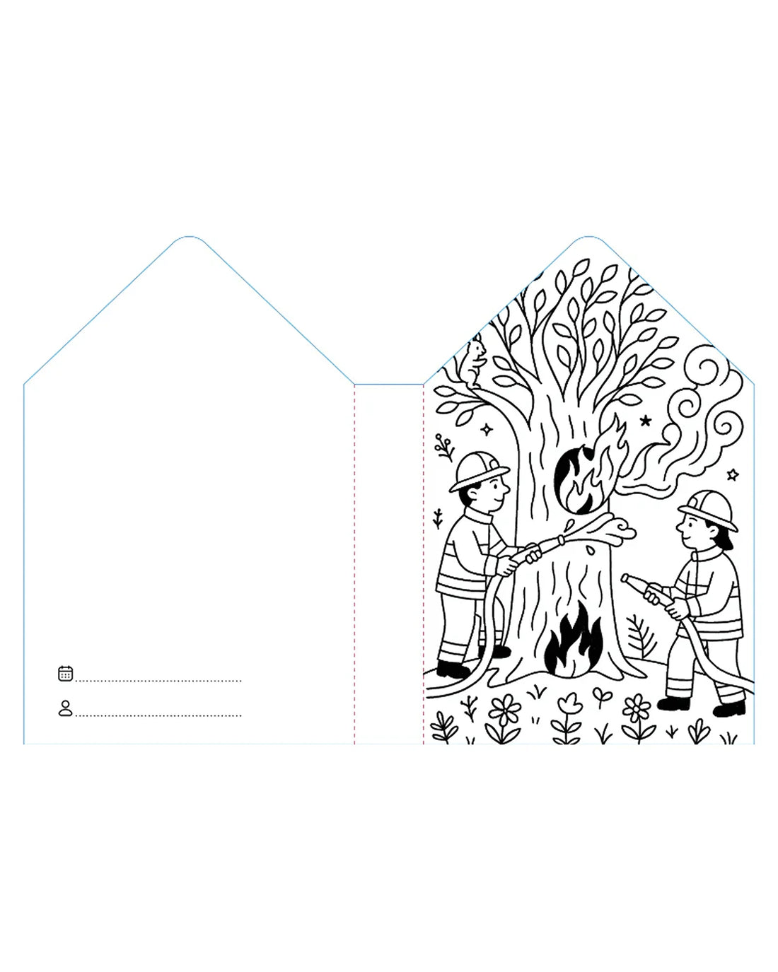 Sassi Colouring Book House - Firefighters