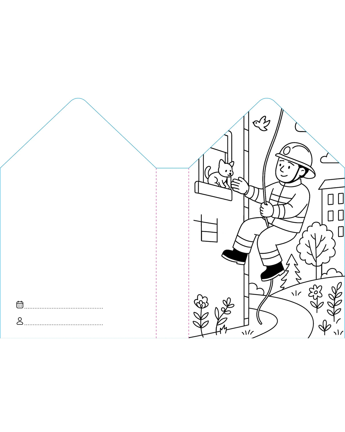 Sassi Colouring Book House - Firefighters