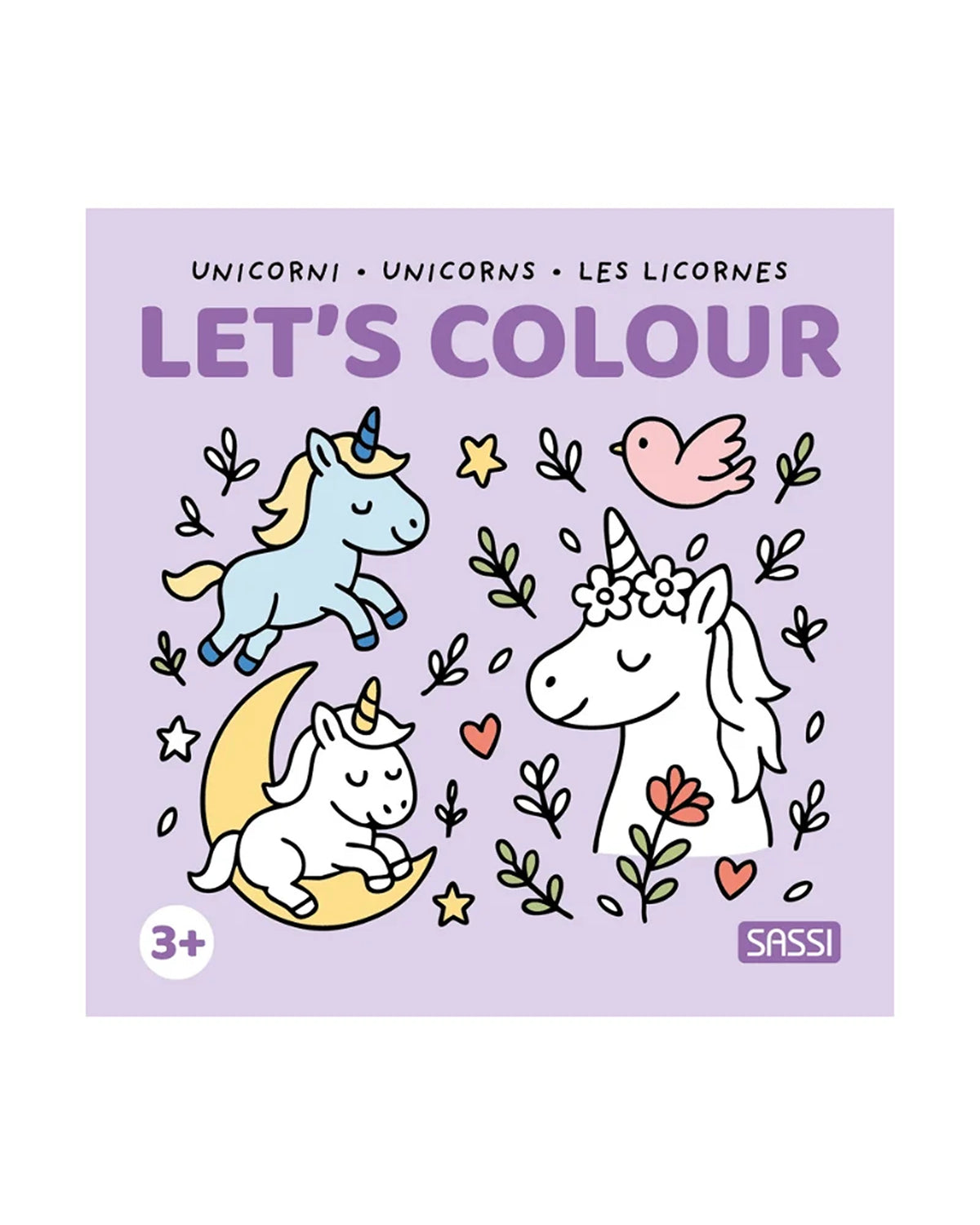 Sassi Colouring Book Square - Unicorns