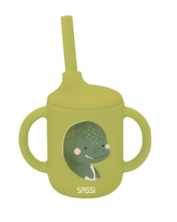 Sassi Silicone Sippy Cup Set Cracky The Dinosaur