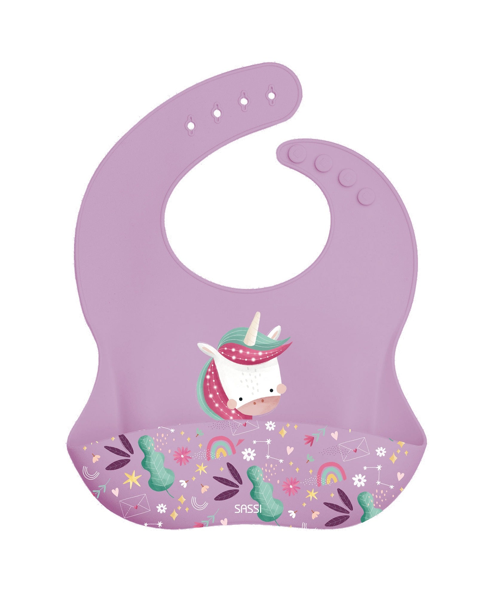 Sassi Silicone Bib Sparkly The Unicorn