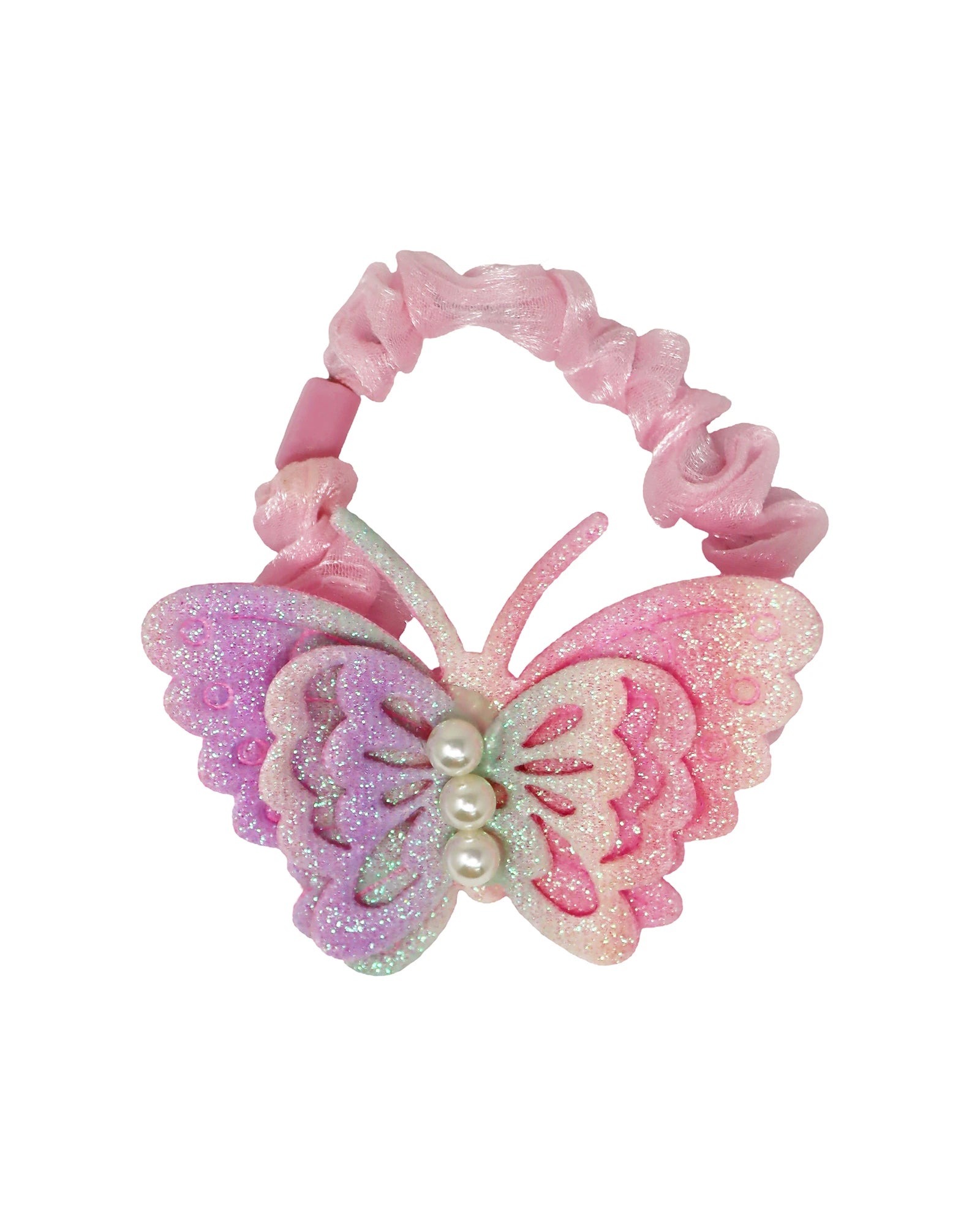 Rainbow Butterfly Scrunchie