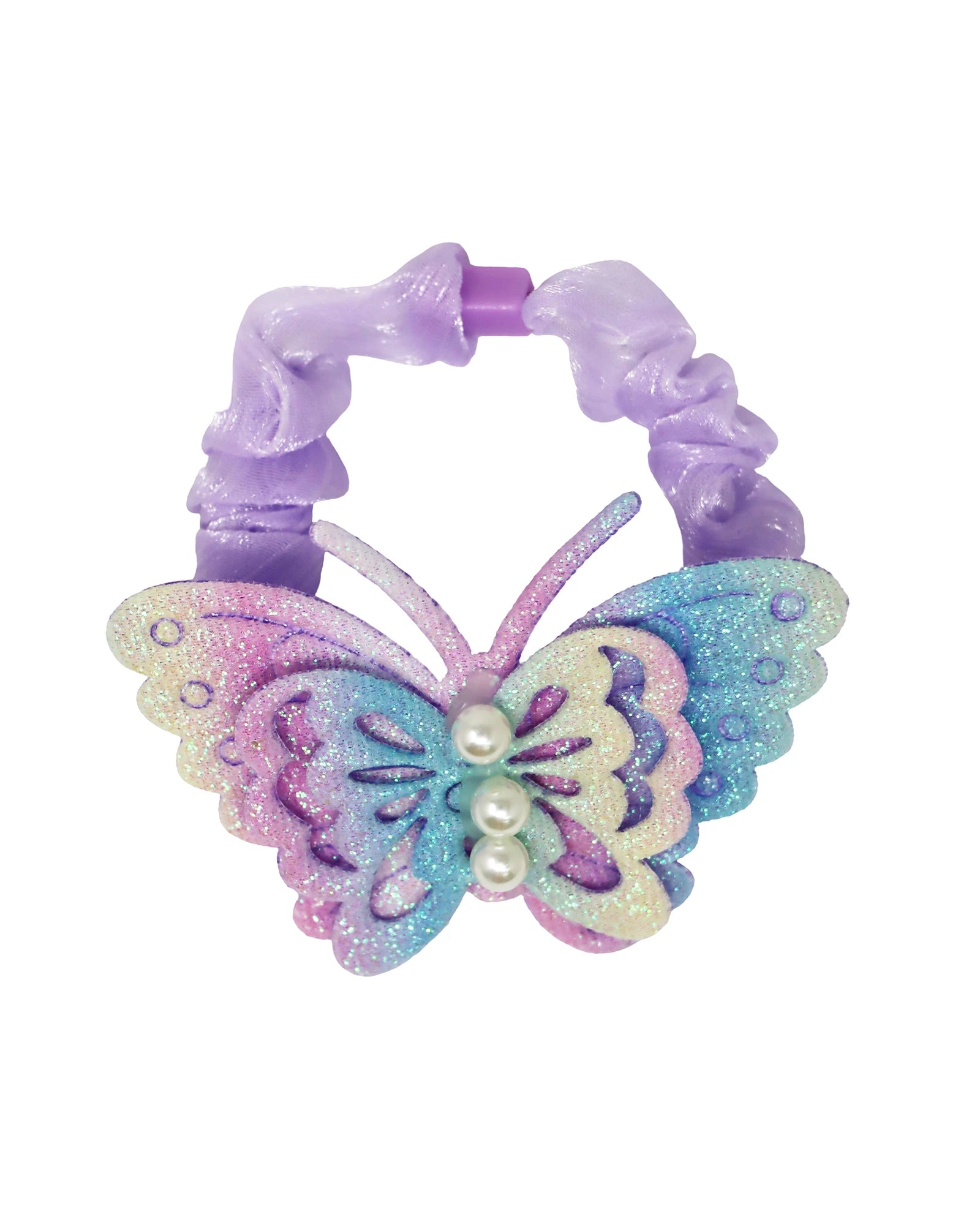 Rainbow Butterfly Scrunchie