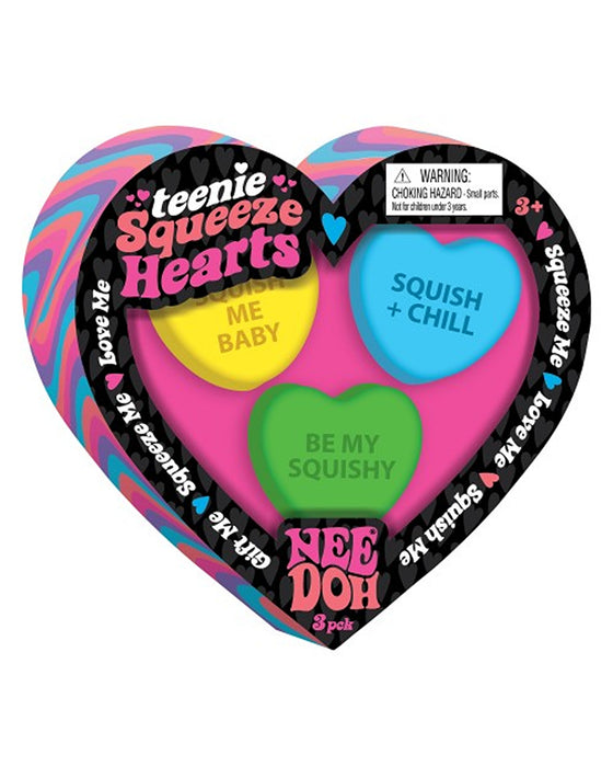 NeeDoh Teenie 3pk Squeeze Hearts - Assorted
