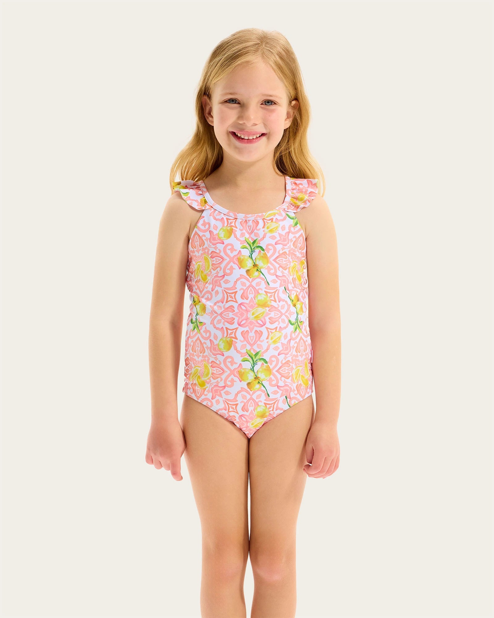 Seafolly Kids Lemon Tile One Piece