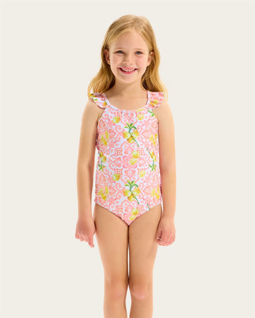 Seafolly Kids Lemon Tile One Piece