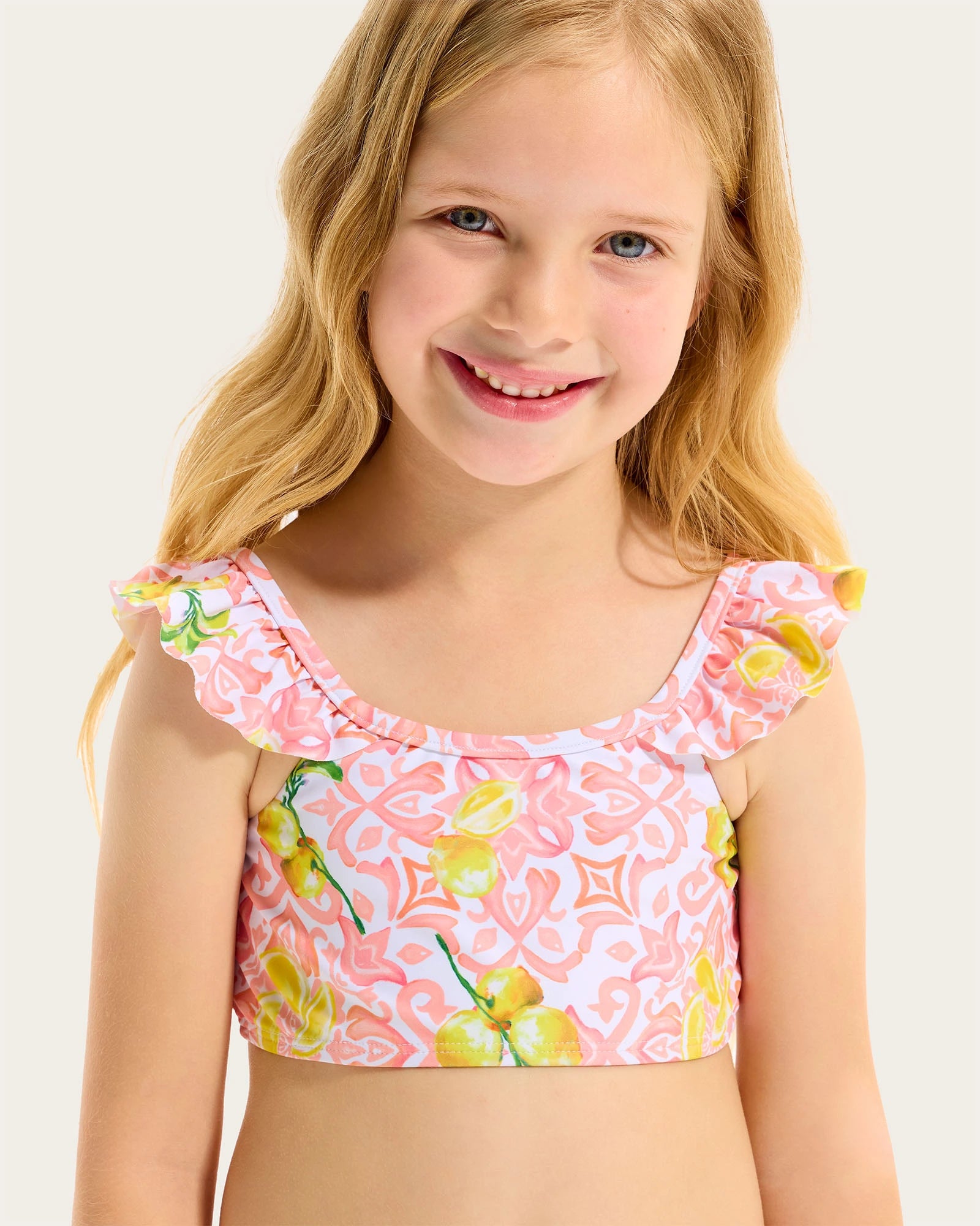 Seafolly Kids Lemon Tile Bikini Set