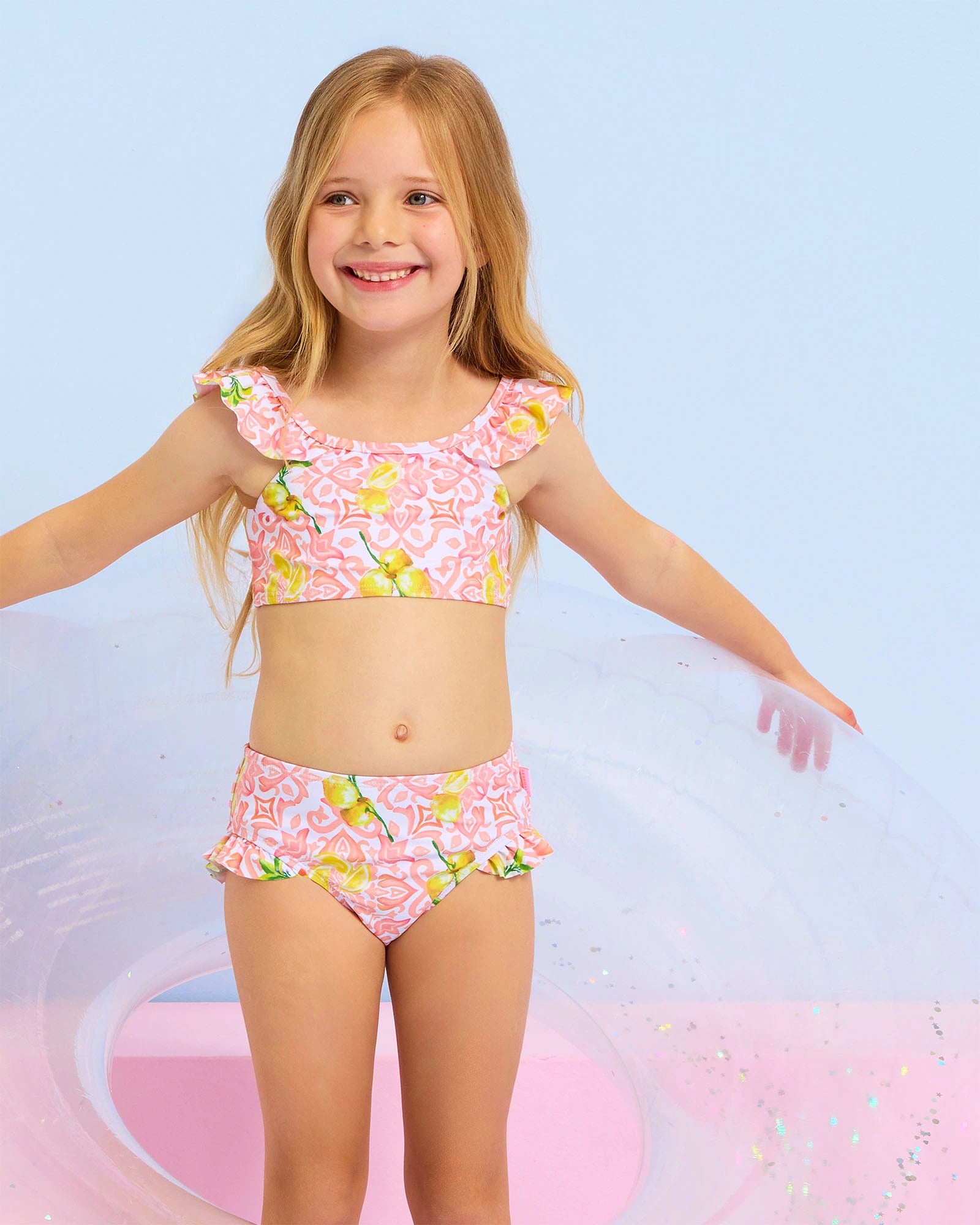 Seafolly Kids Lemon Tile Bikini Set