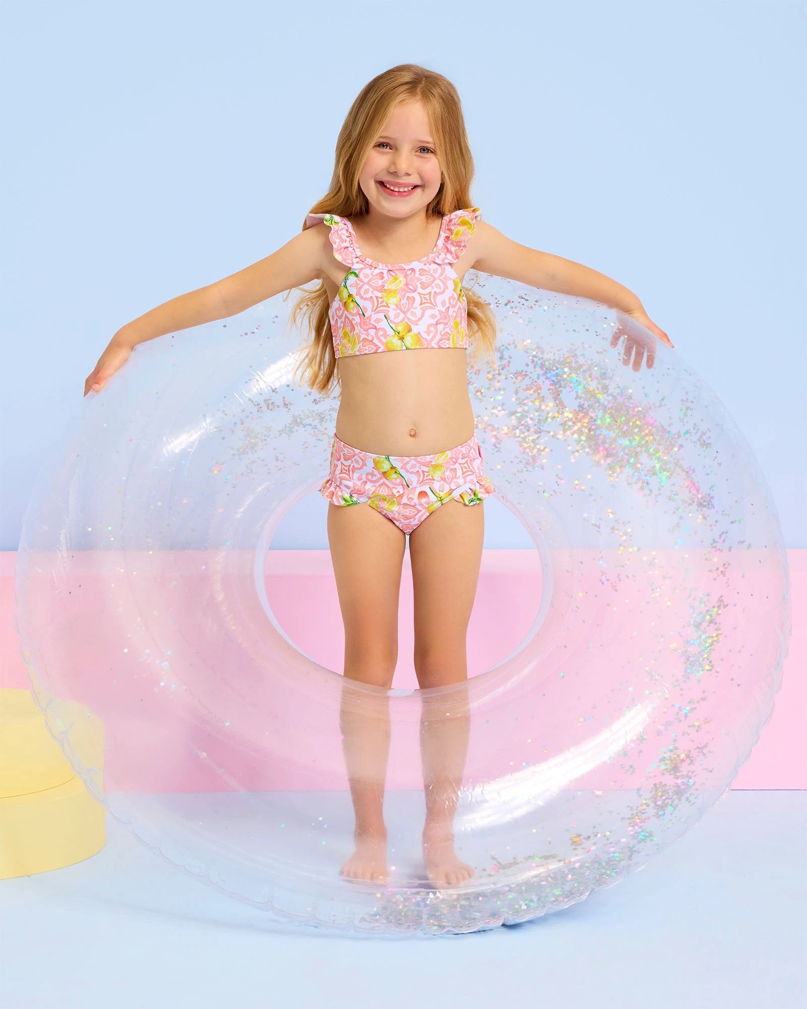 Seafolly Kids Lemon Tile Bikini Set