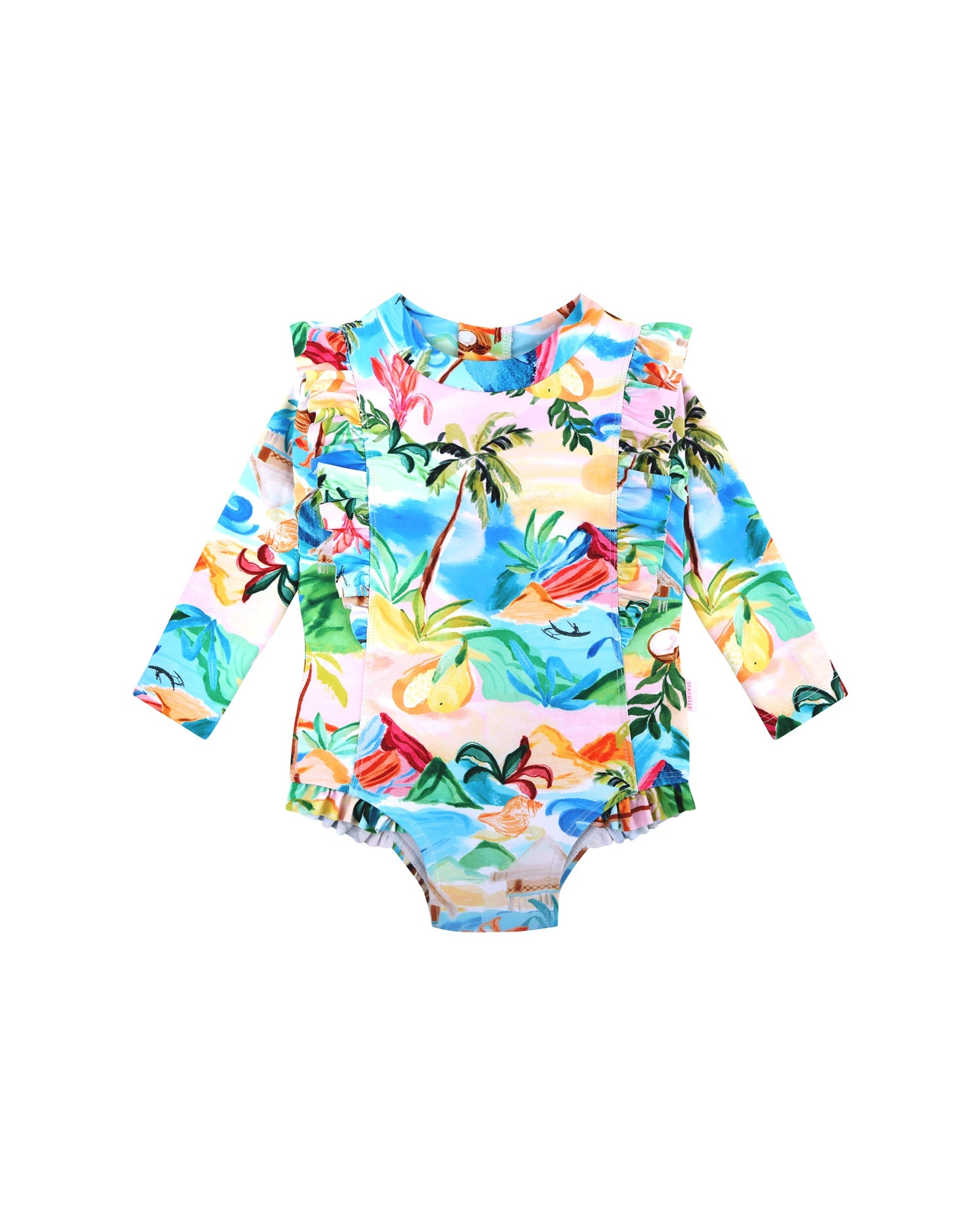 Seafolly Kids South Pacific Frill One Piece Sunsuit