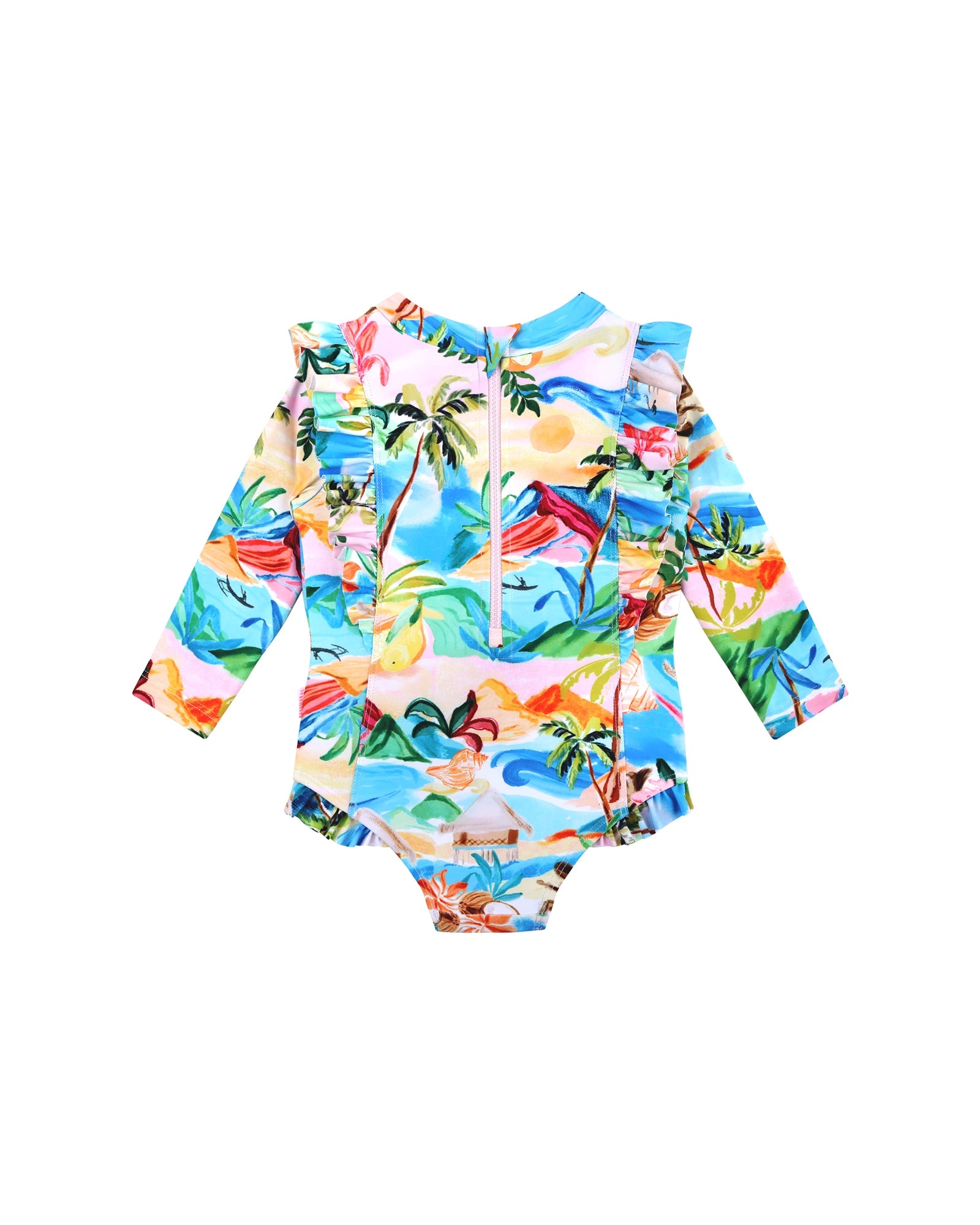 Seafolly Kids South Pacific Frill One Piece Sunsuit