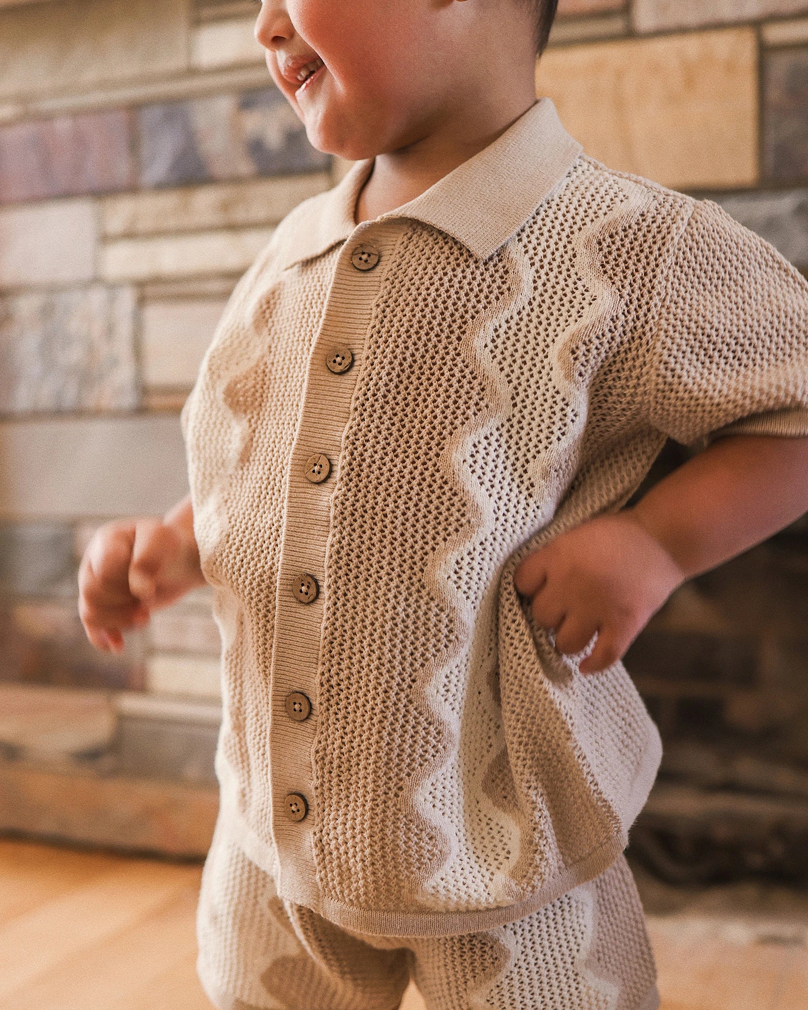 Kynd Baby Classic Mesh Knit Short Sleeve Shirt Shell - Size 000