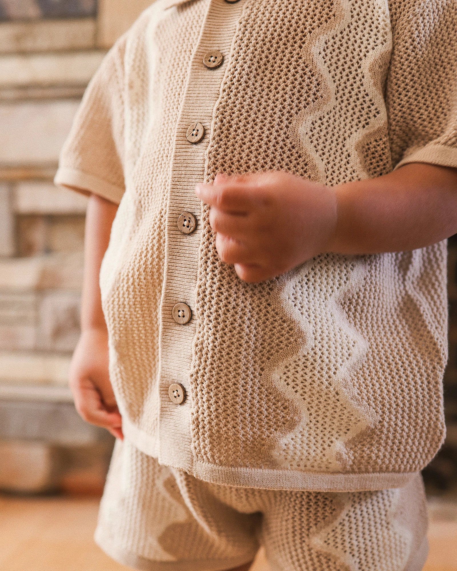 Kynd Baby Classic Mesh Knit Short Sleeve Shirt Shell - Size 000