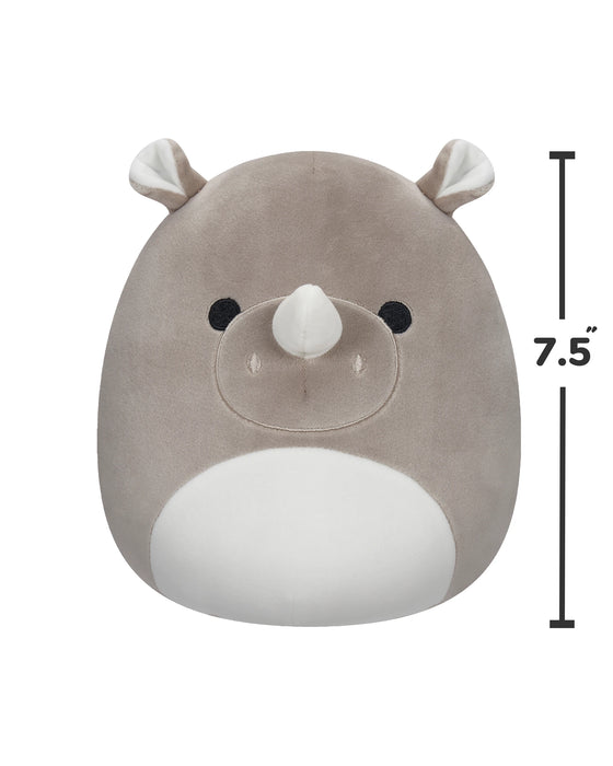 Squishmallows 7.5 Inch Irving Grey Rhino