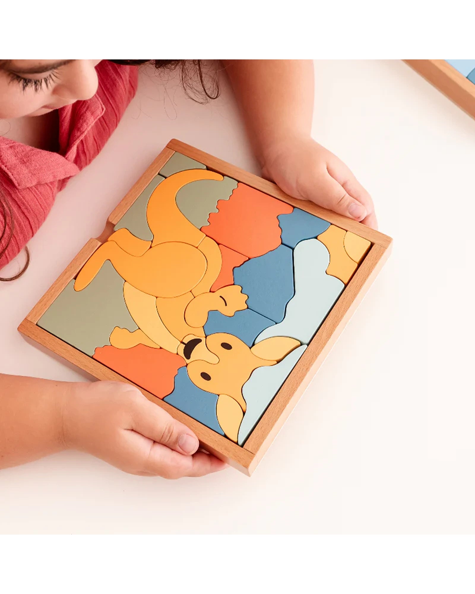 Stellavan & Papa - 3-in-1 Small Block Puzzle, Kangaroo