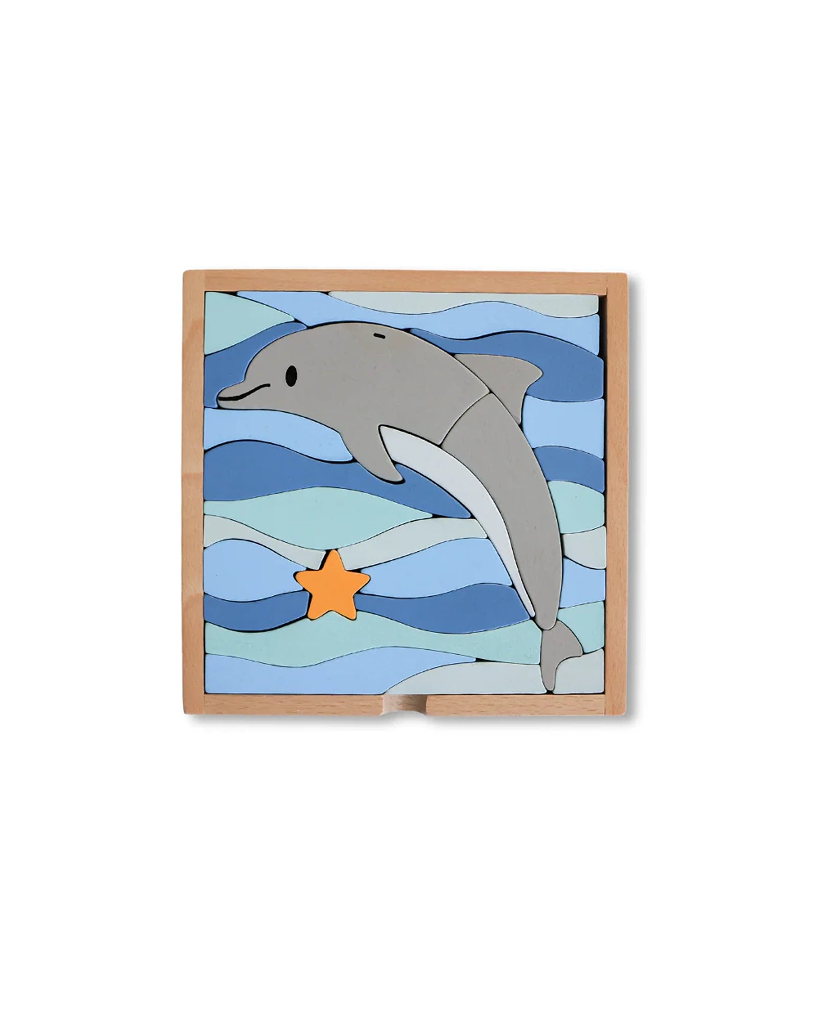 Stellavan & Papa - 3-in-1 Small Block Puzzle, Dolphin
