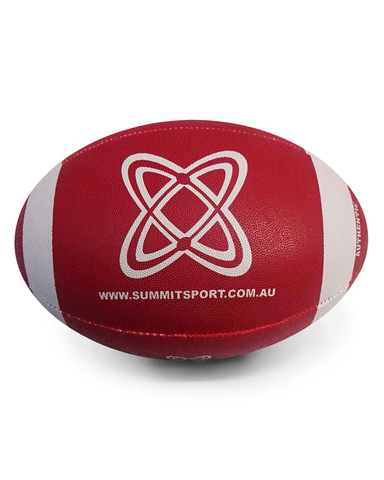 Summit Retro Rugby Ball Maroon Grey Size 3