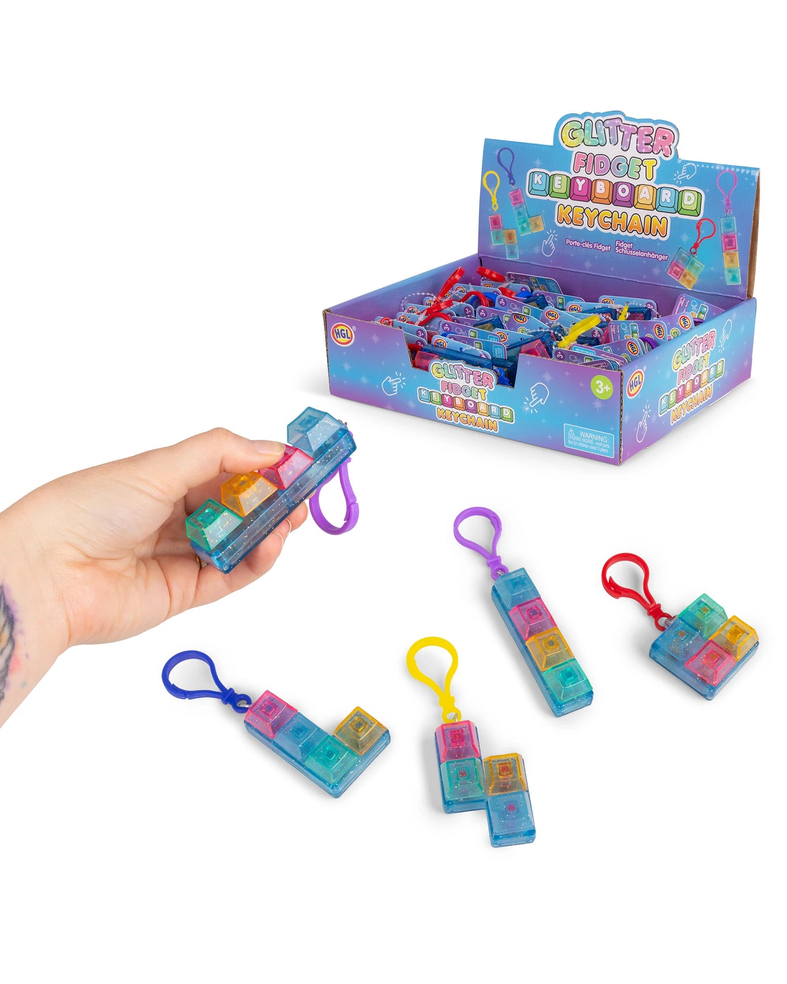 Glitter Clicker Keychain
