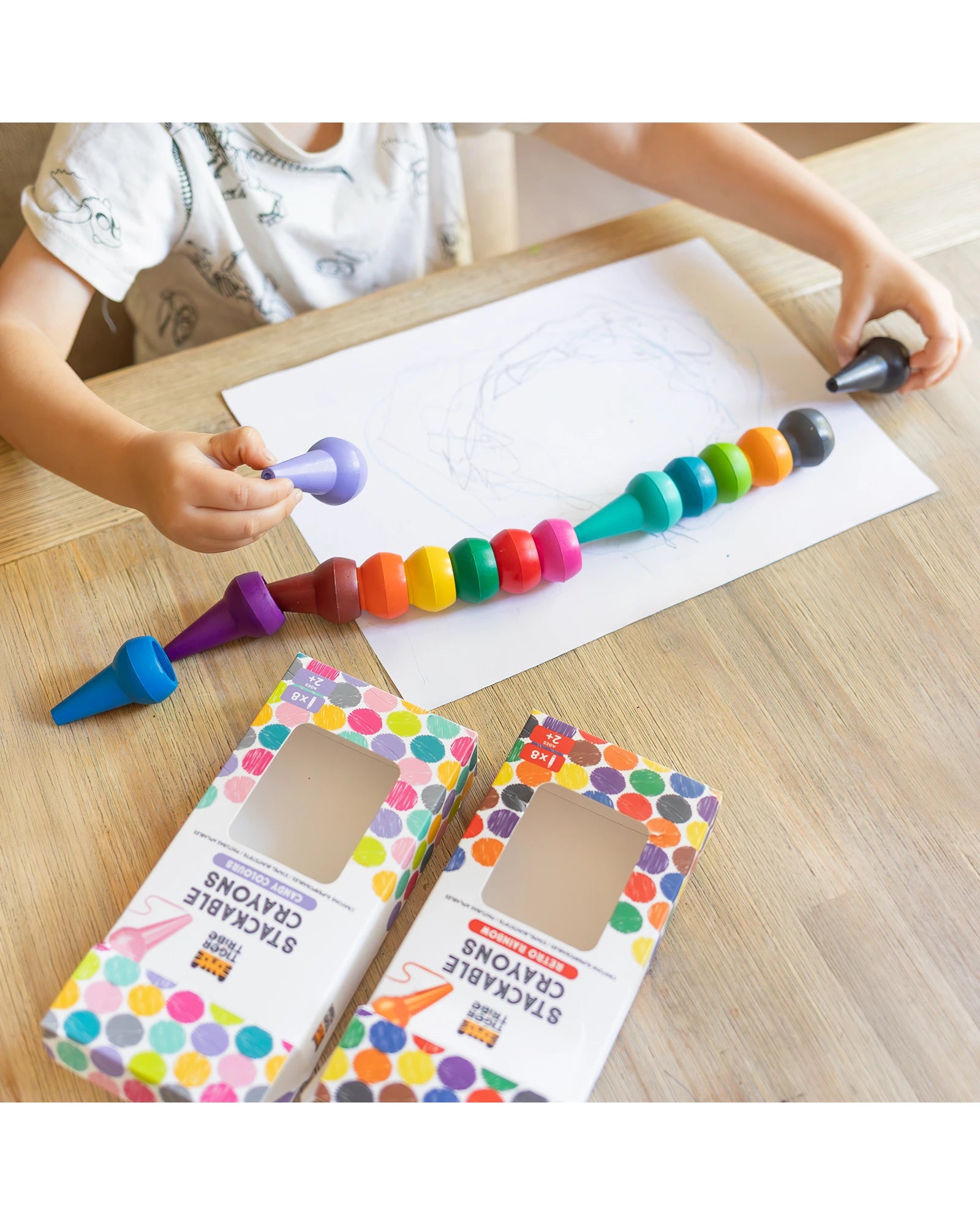 Stackable Crayons - Retro Rainbow