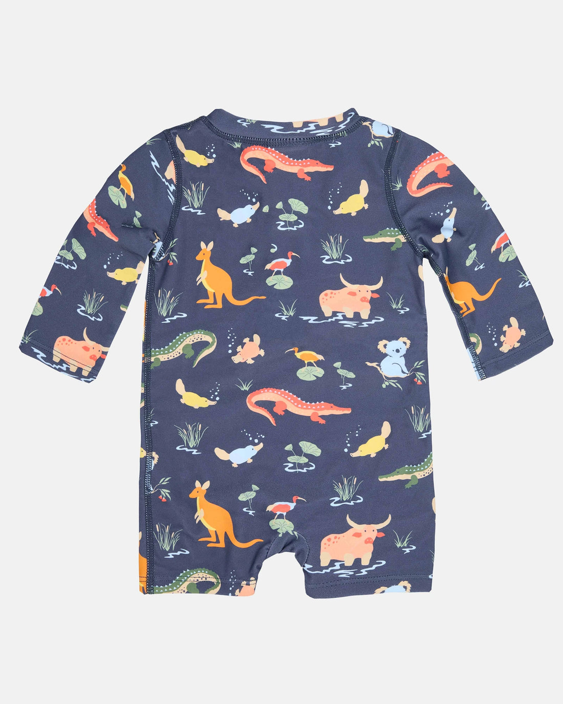Toshi Swim Onesie L/S Splash - Kakadu Moonlight 000