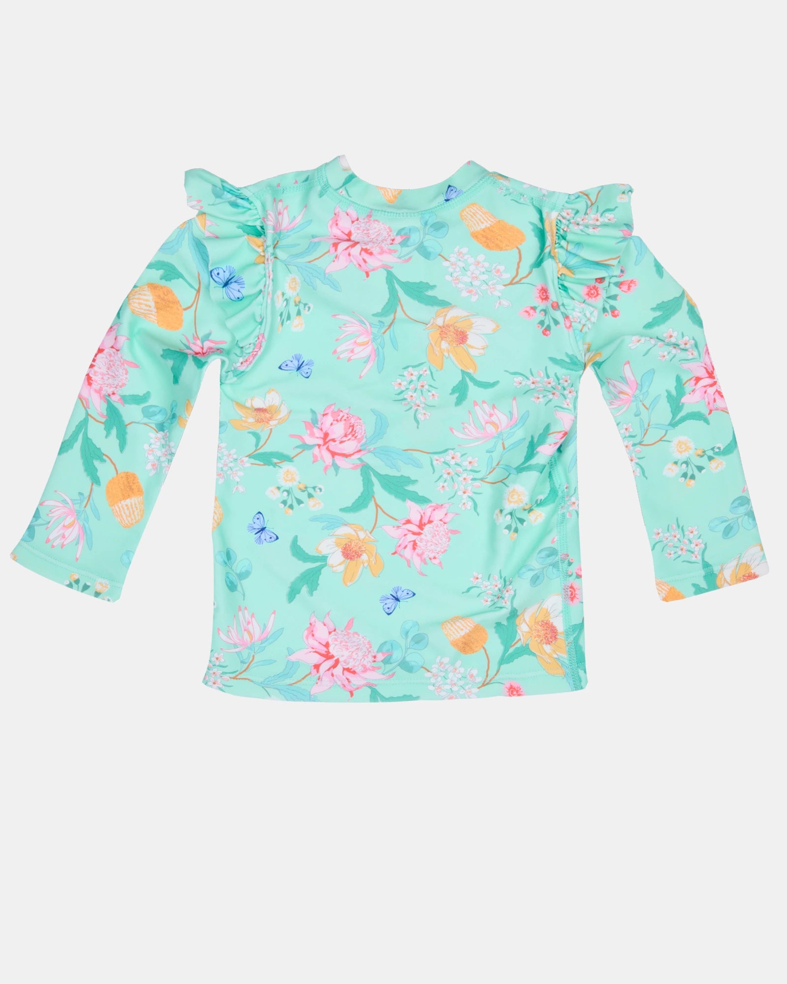 Toshi Swim Rashie L/S Ripple - Waratah Mint 2