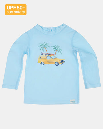 Toshi Swim Rashie L/S Splash - Swell Seekers Sky 2