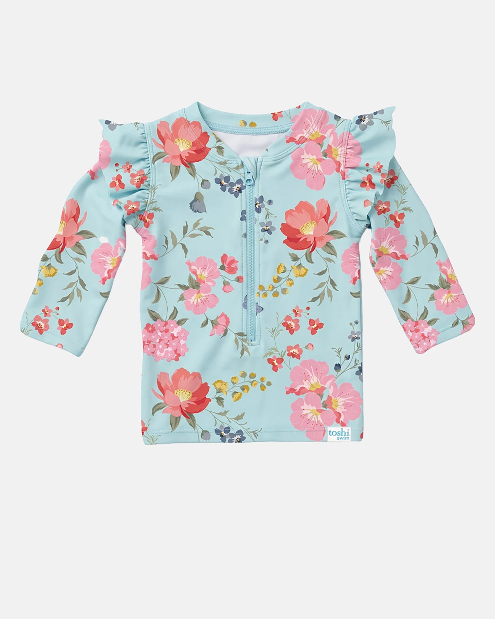Swim Rashie L/S Twinkle, Aqua Garden, 1
