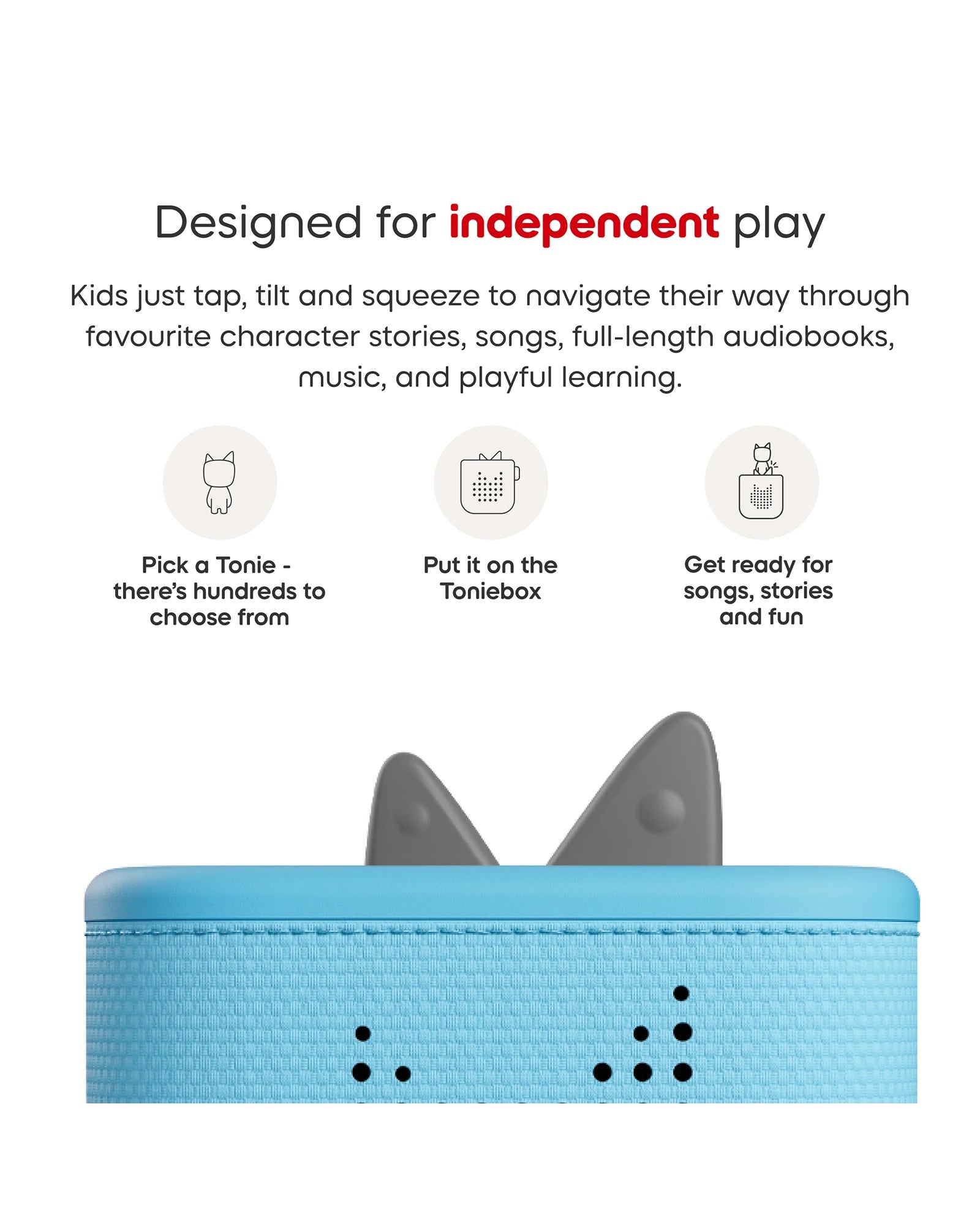 Tonies Toniebox 2 Starter Set with Creative Tonie Rubie - Sky Blue