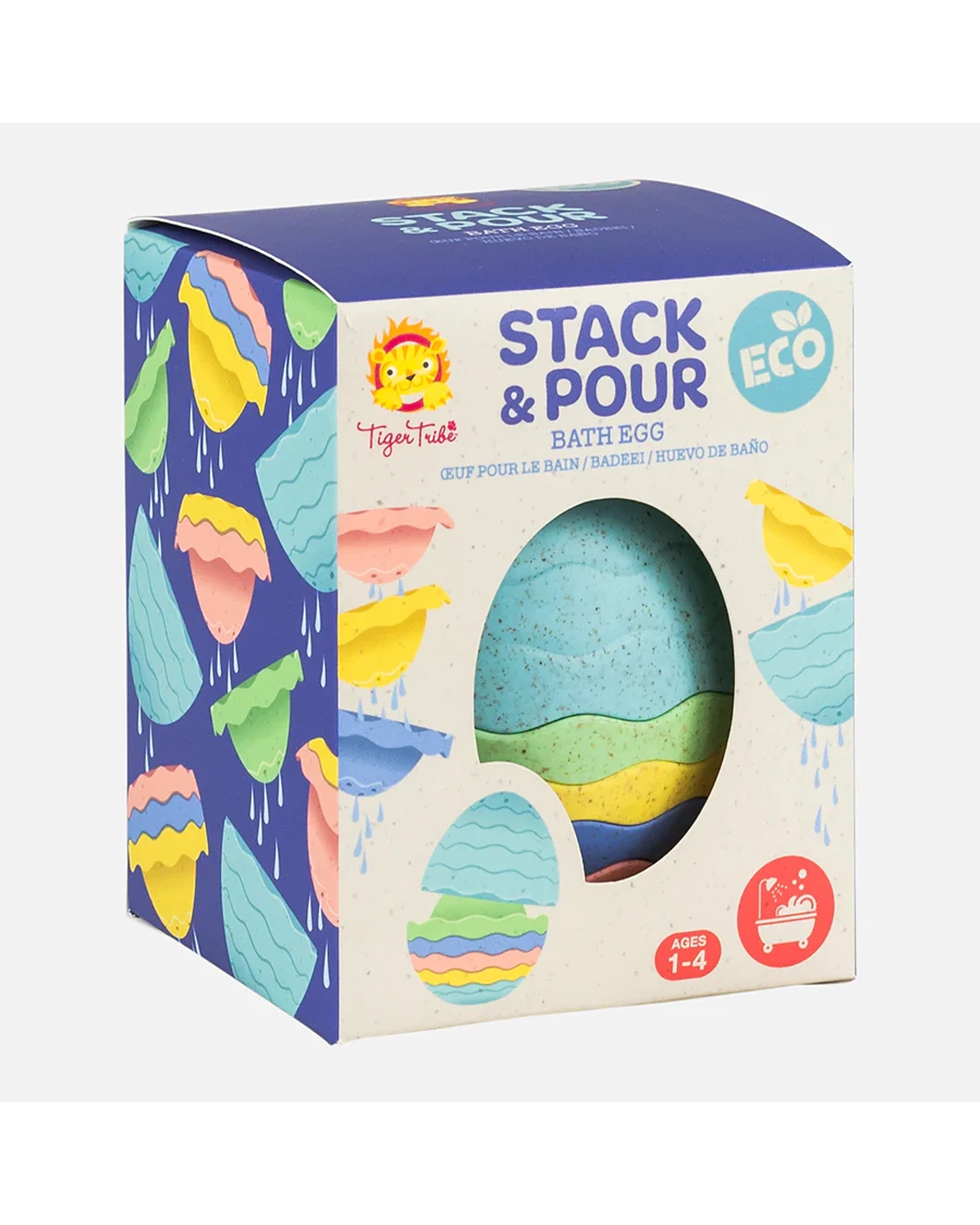 Tiger Tribe Stack and Pour Bath Egg Eco