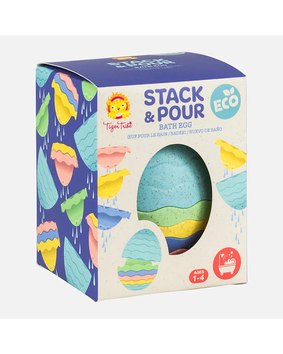 Tiger Tribe Stack and Pour Bath Egg Eco