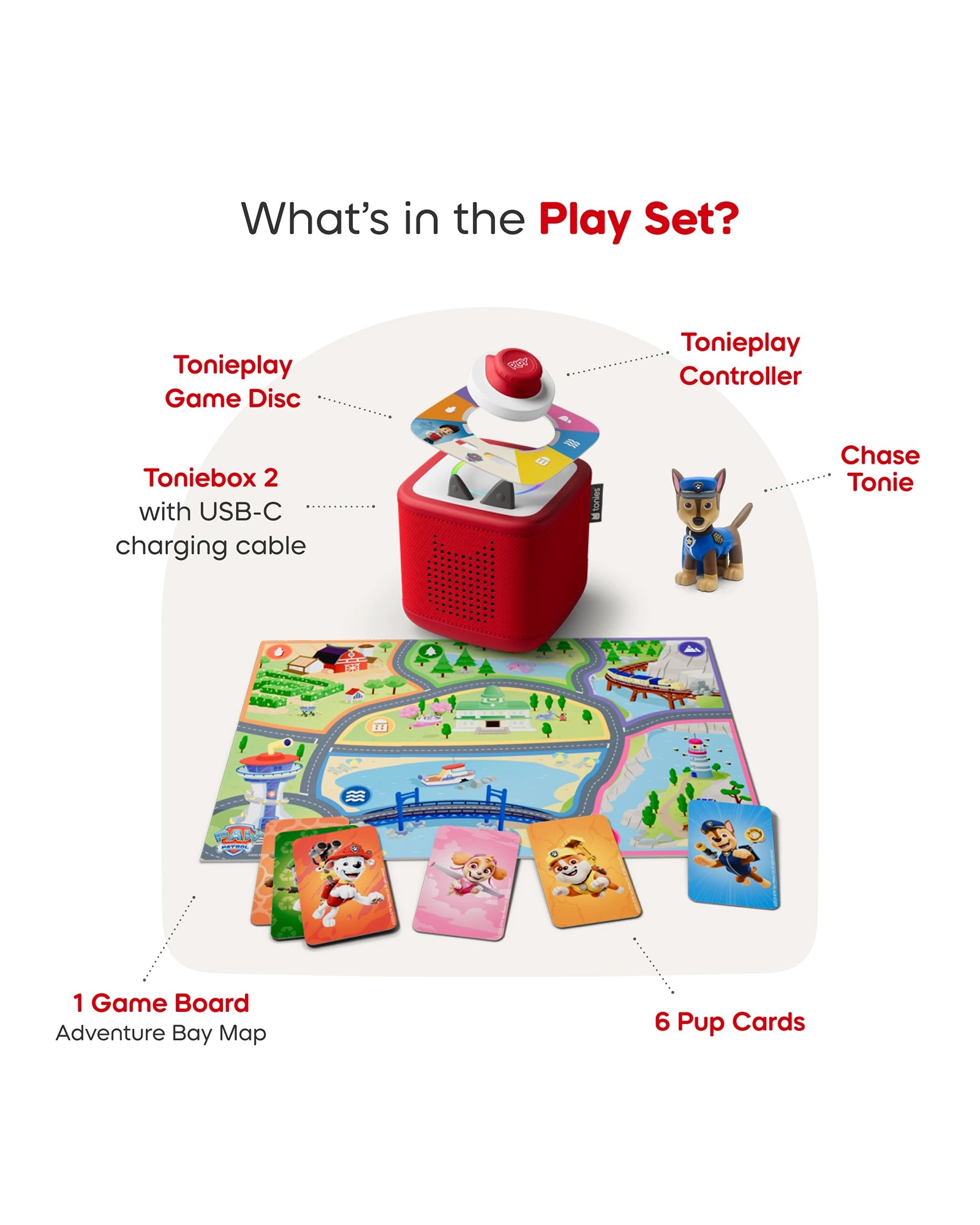 Tonies PAW Patrol Toniebox 2 Full Play Set - Sunset Red
