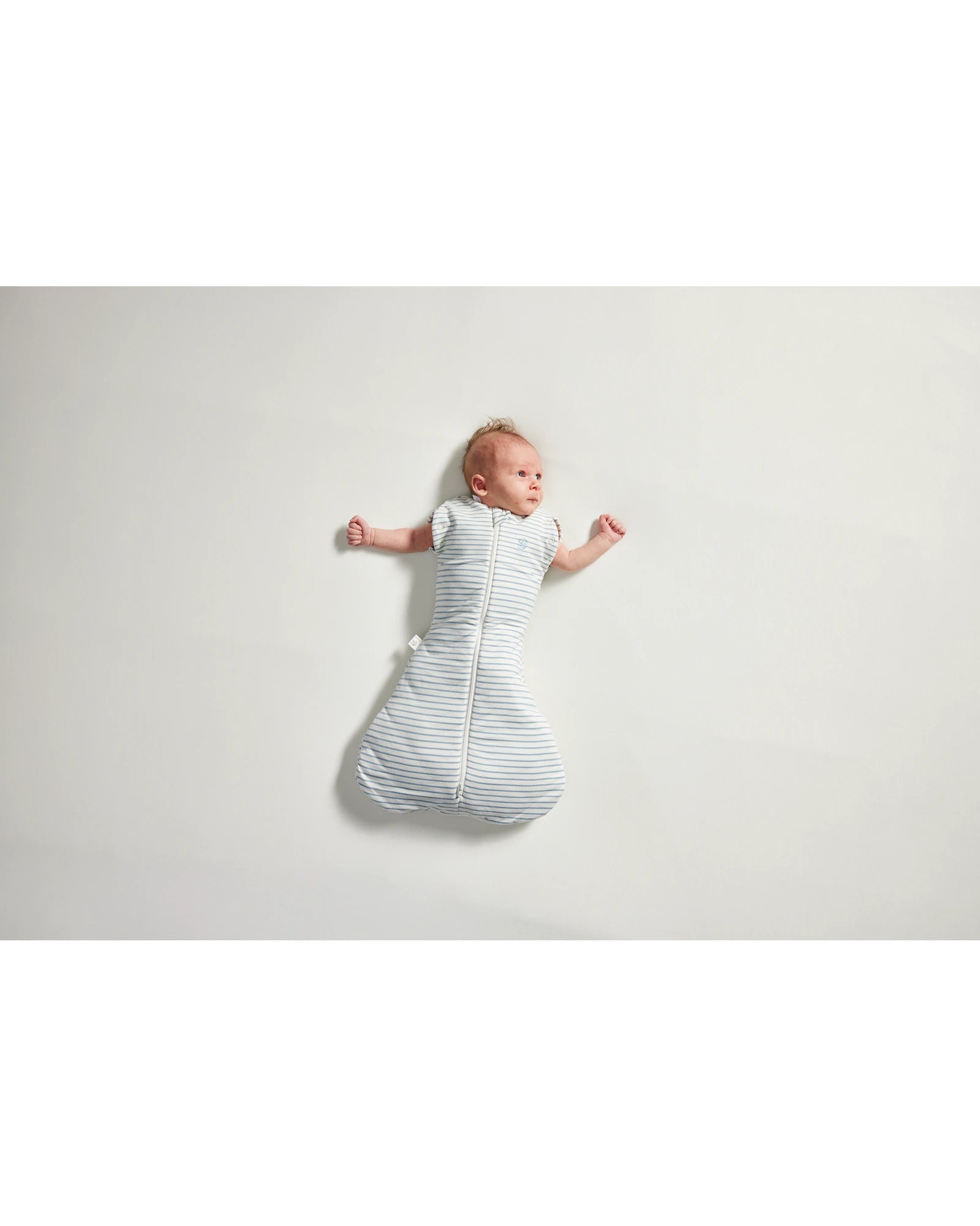Grow Kindly 1.0 TOG Swaddle Sleeping Bag - Dusk Blue Stripe