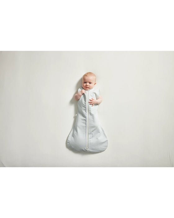 Grow Kindly 1.0 TOG Swaddle Sleeping Bag - Dusk Blue Stripe