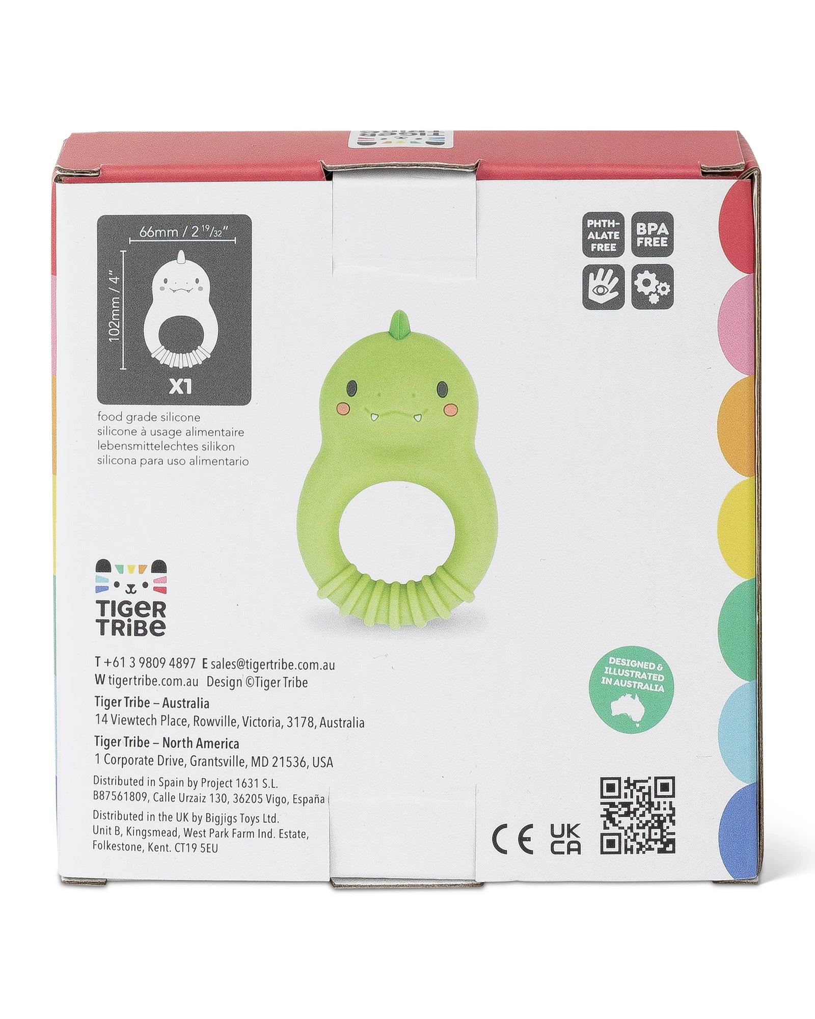 Tiger Tribe Silicone Teether - Dino