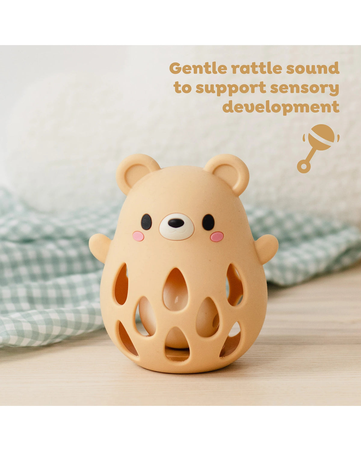 Silicone Rattle - Bear