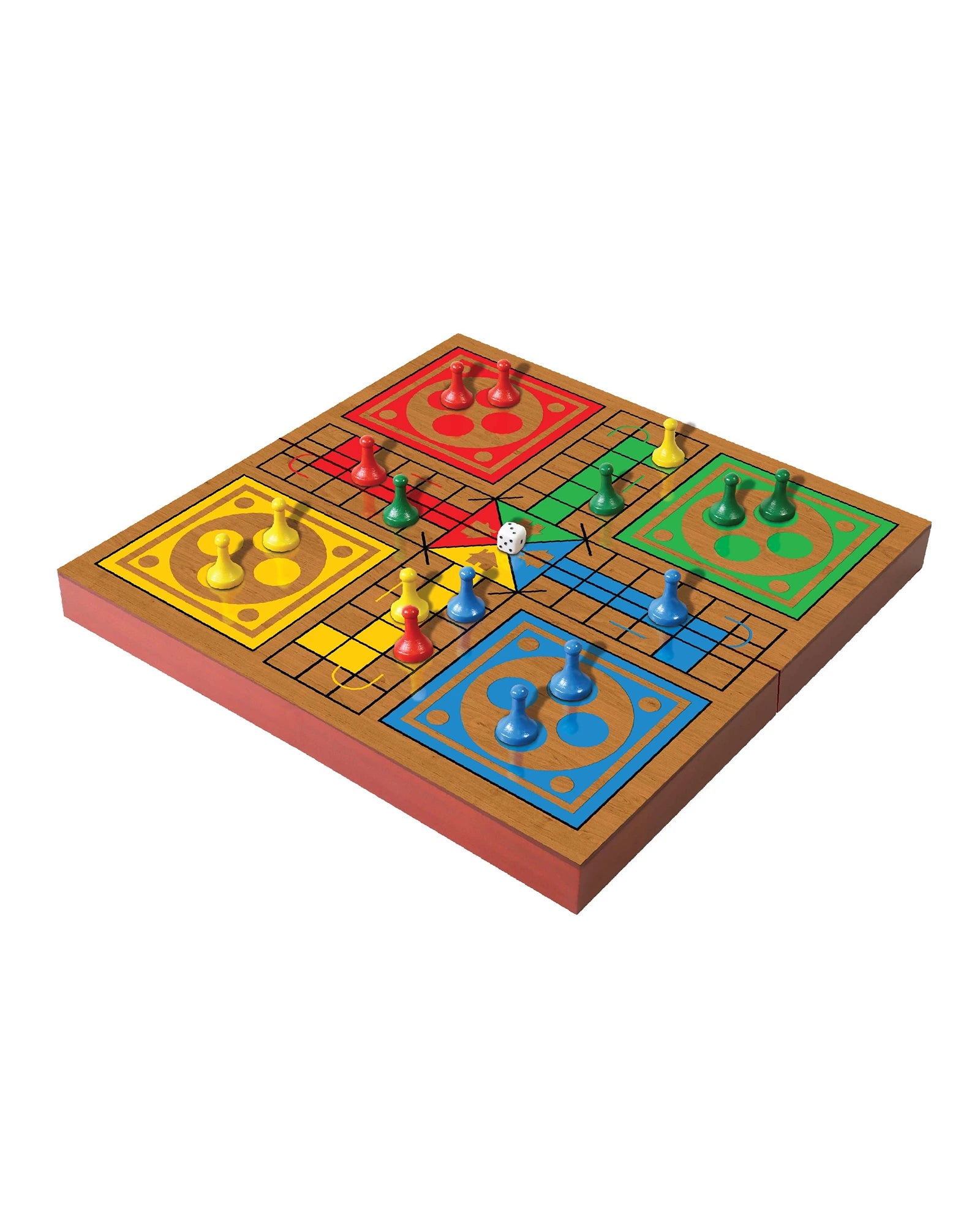 Folding Wood Ludo Set