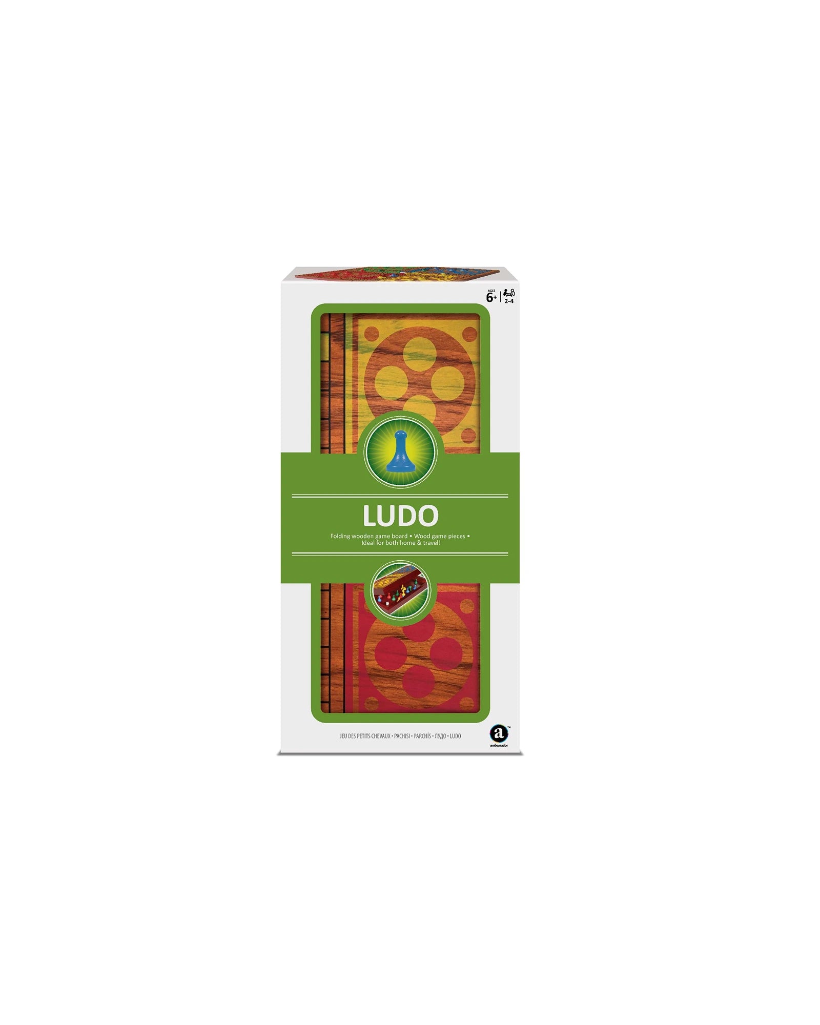 Folding Wood Ludo Set