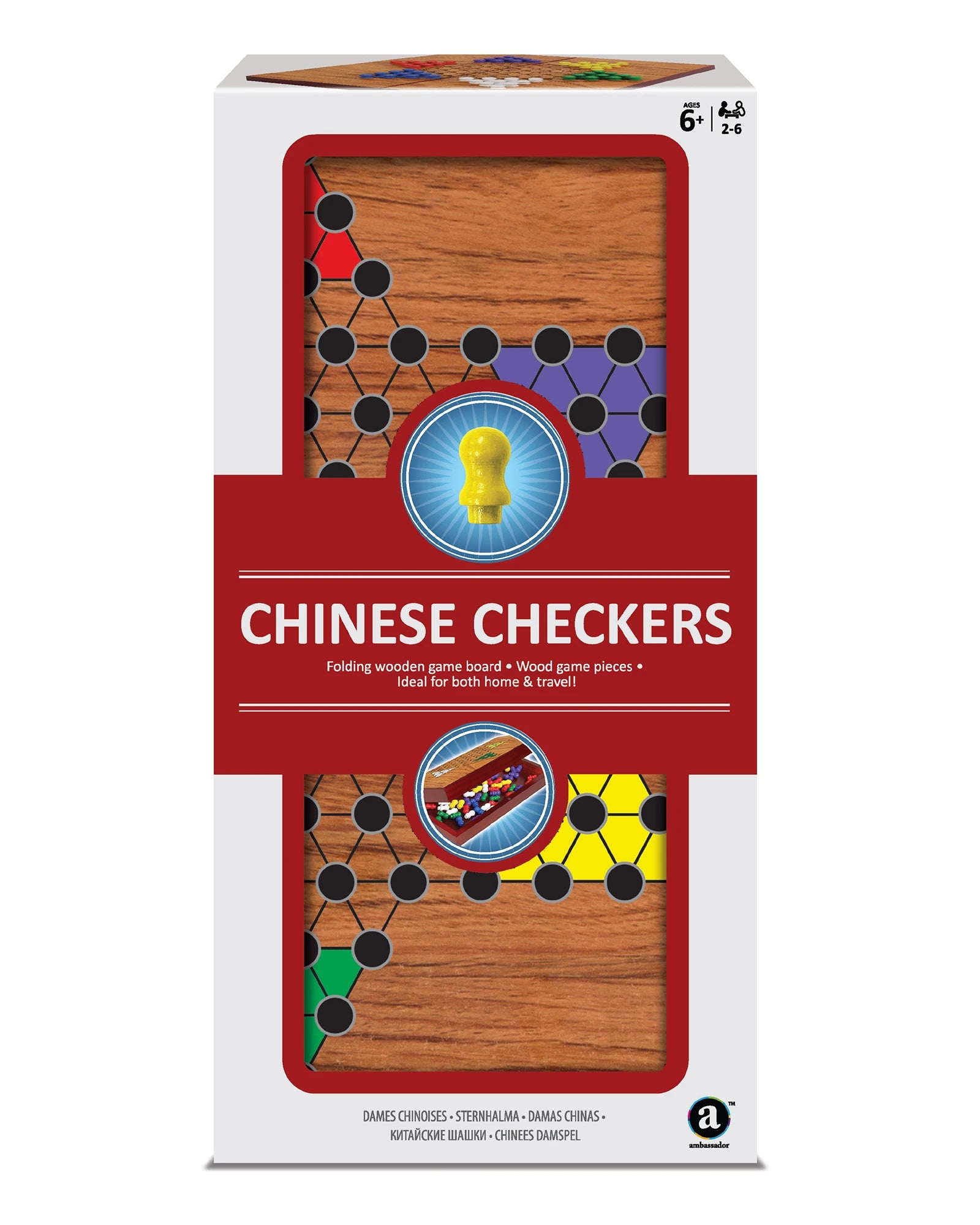 Folding Wood Chinese Checkers