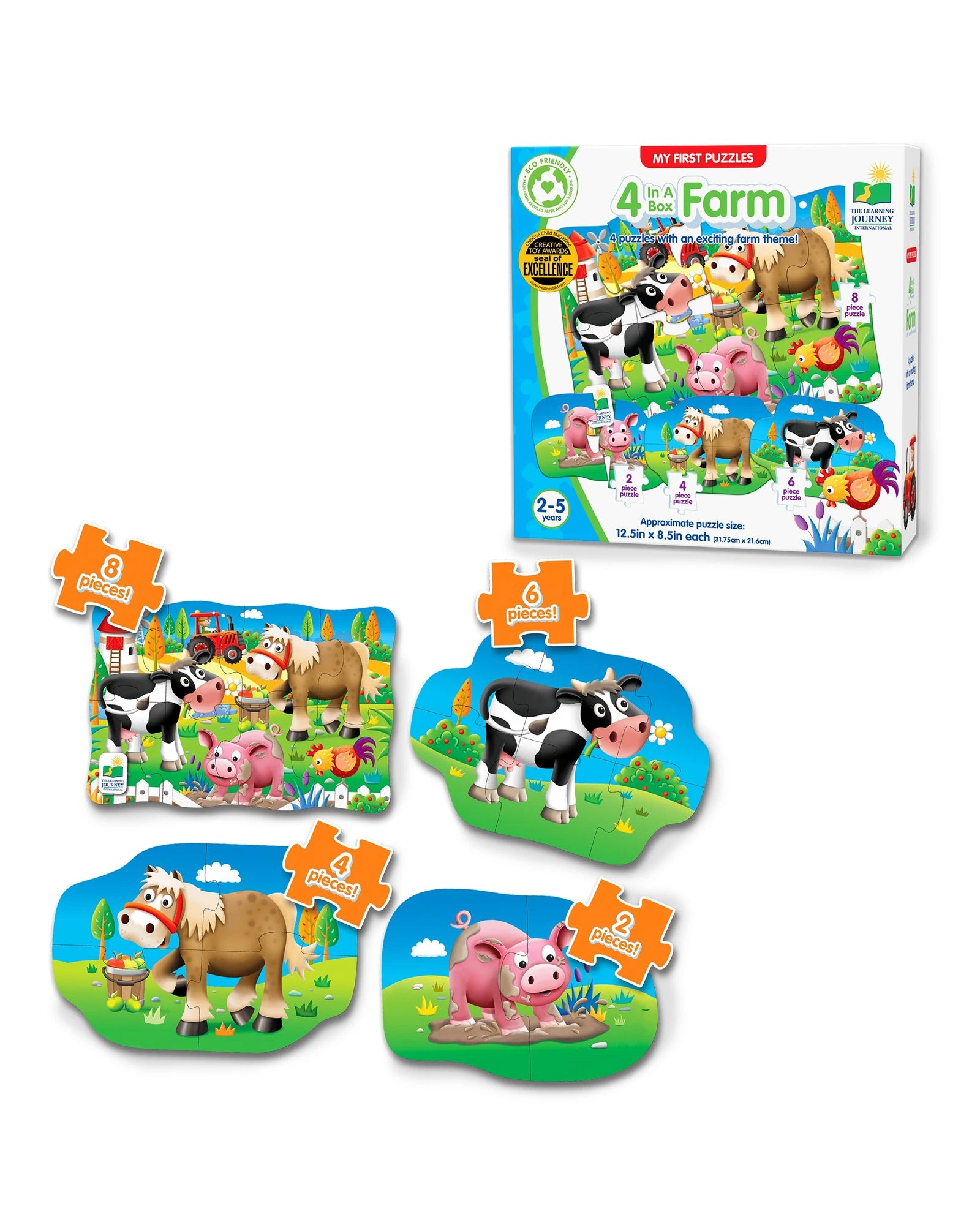 The Learning Journey 4 In A Box Puzzles Farm