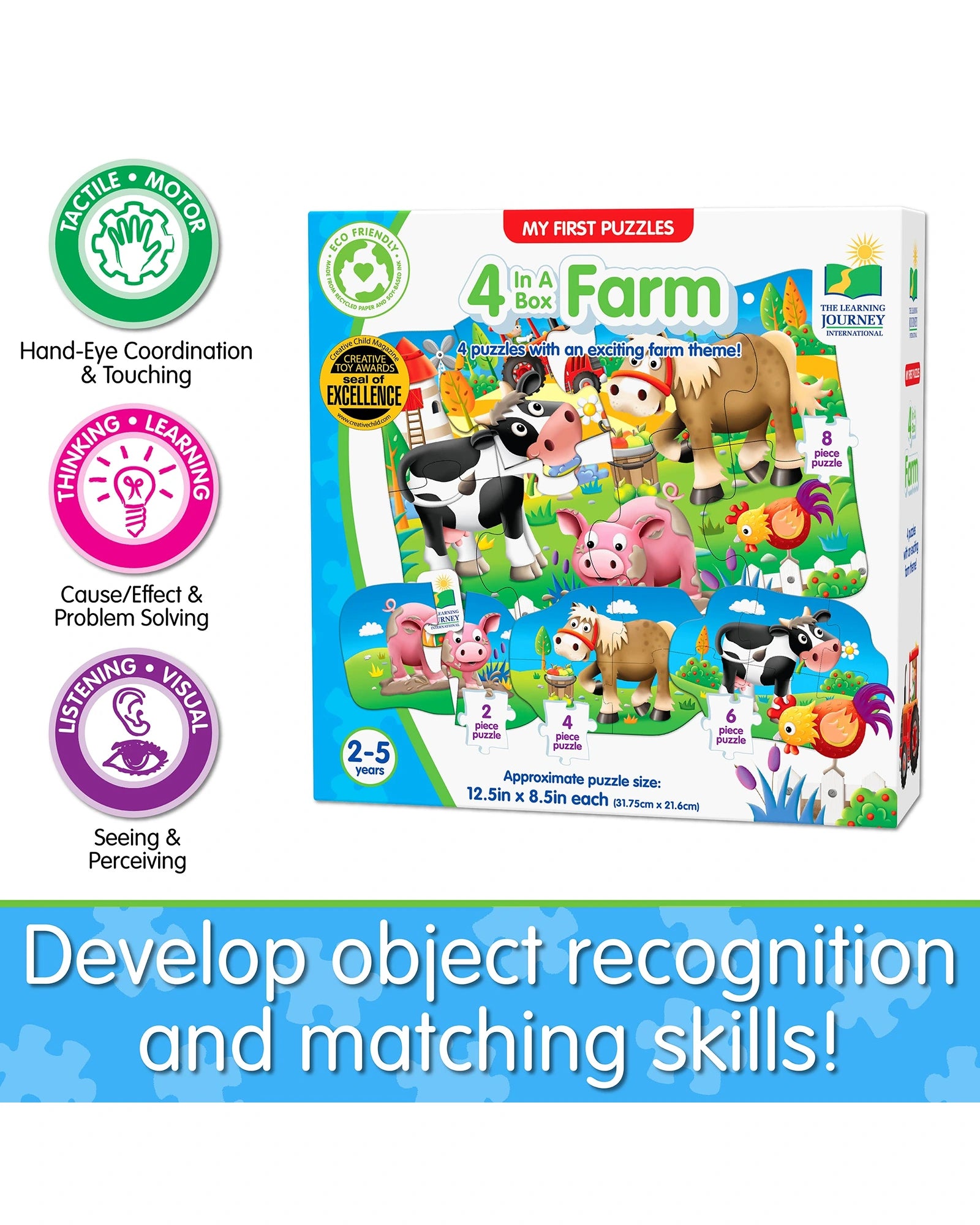 The Learning Journey 4 In A Box Puzzles Farm