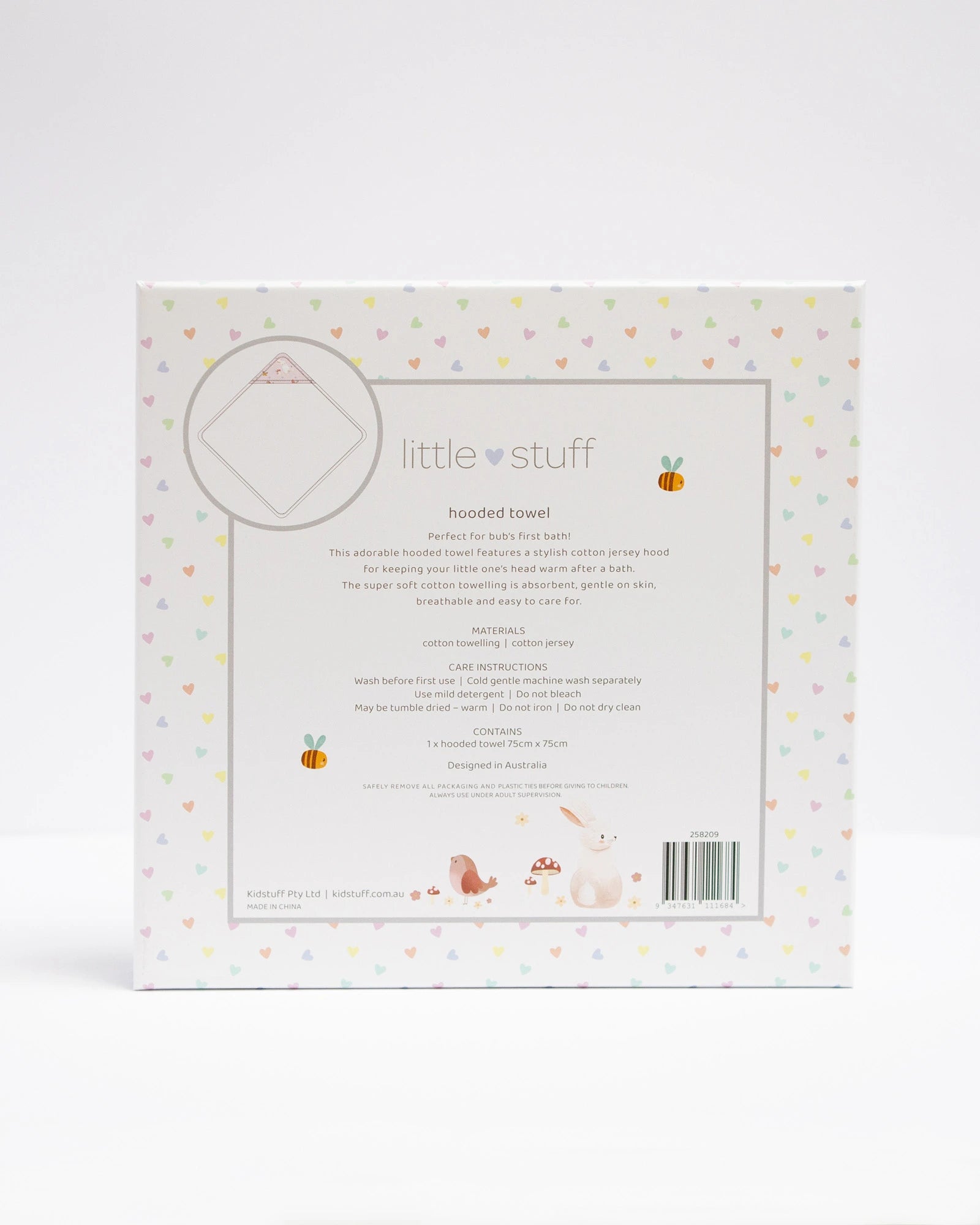 Butterfly Garden Hooded Towel