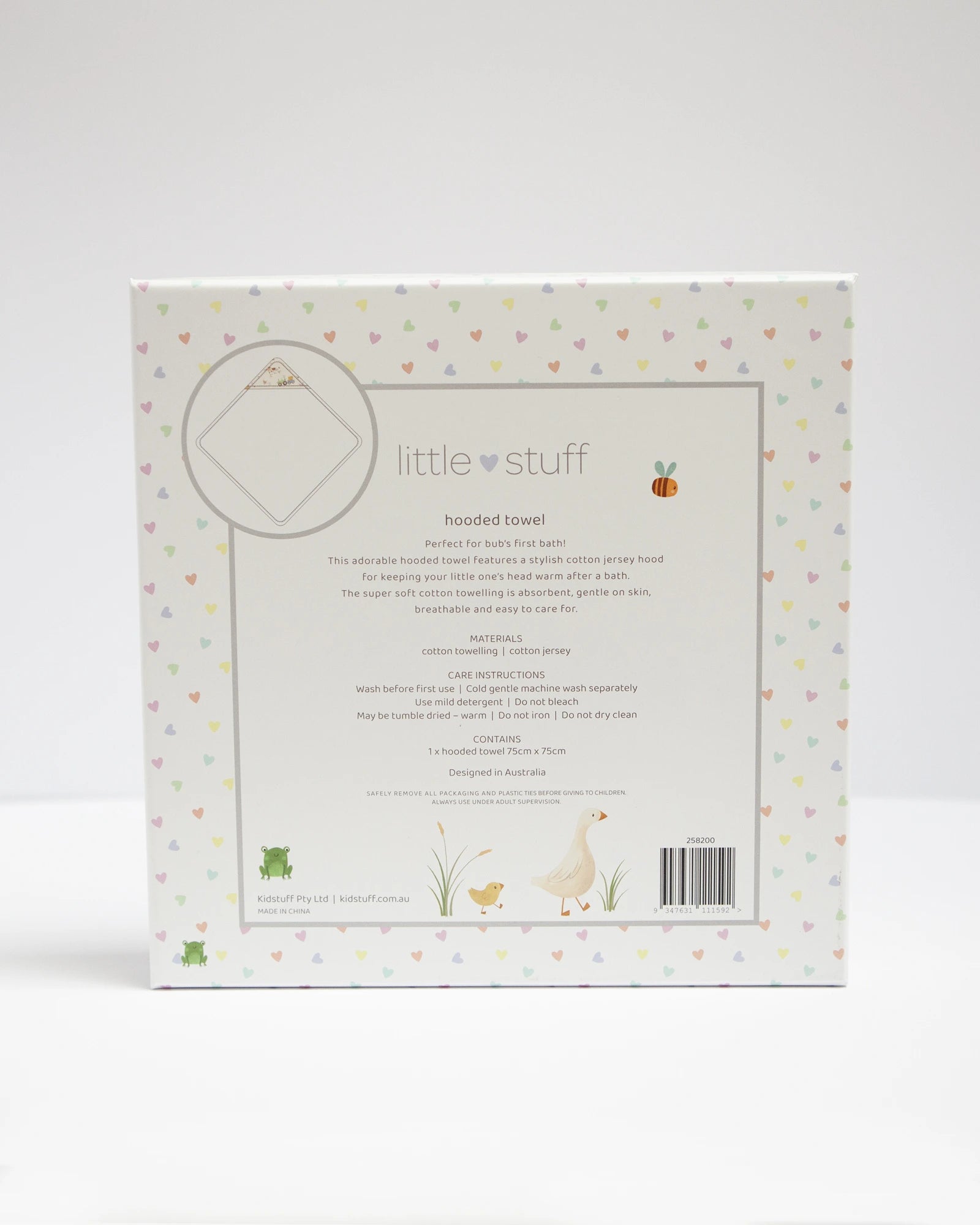 Little Stuff Farm Friends Hooded Towel