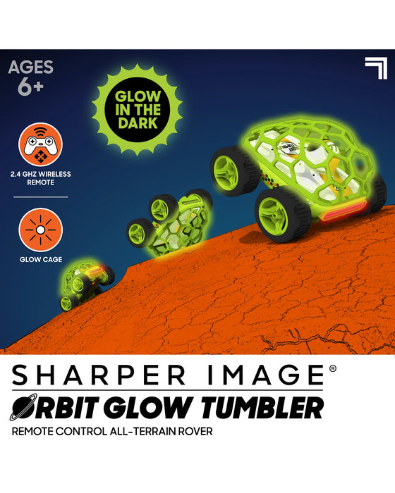 Sharper Image Toy Remote Control Orbit Tumbler Glow in the Dark