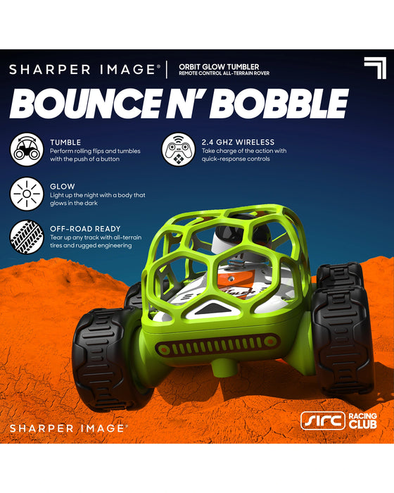 Sharper Image Toy Remote Control Orbit Tumbler Glow in the Dark