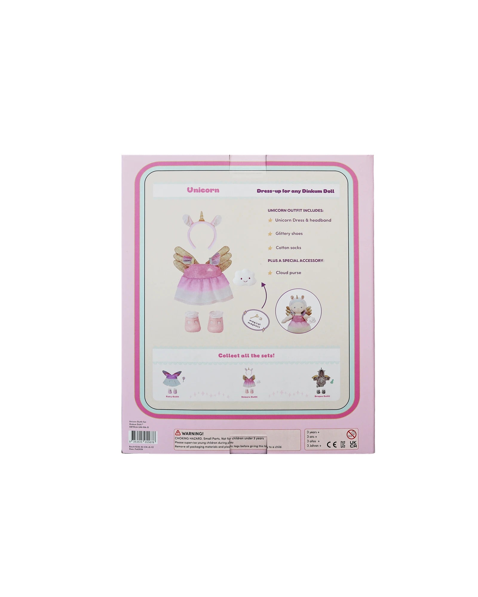 Dinkum Doll - Unicorn Outfit Set